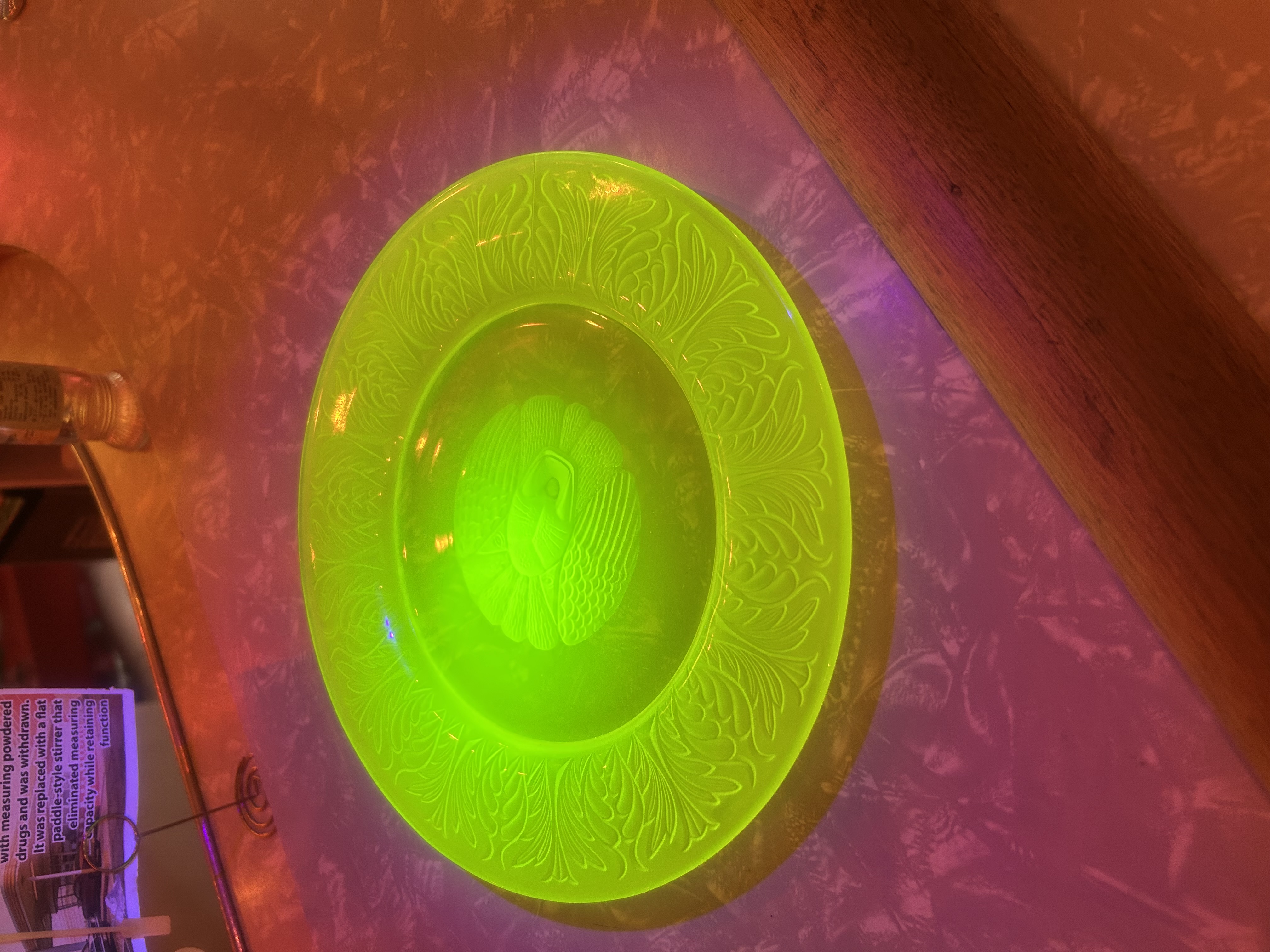 Bohemian Art Glass Fish-Plate thumbnail 2