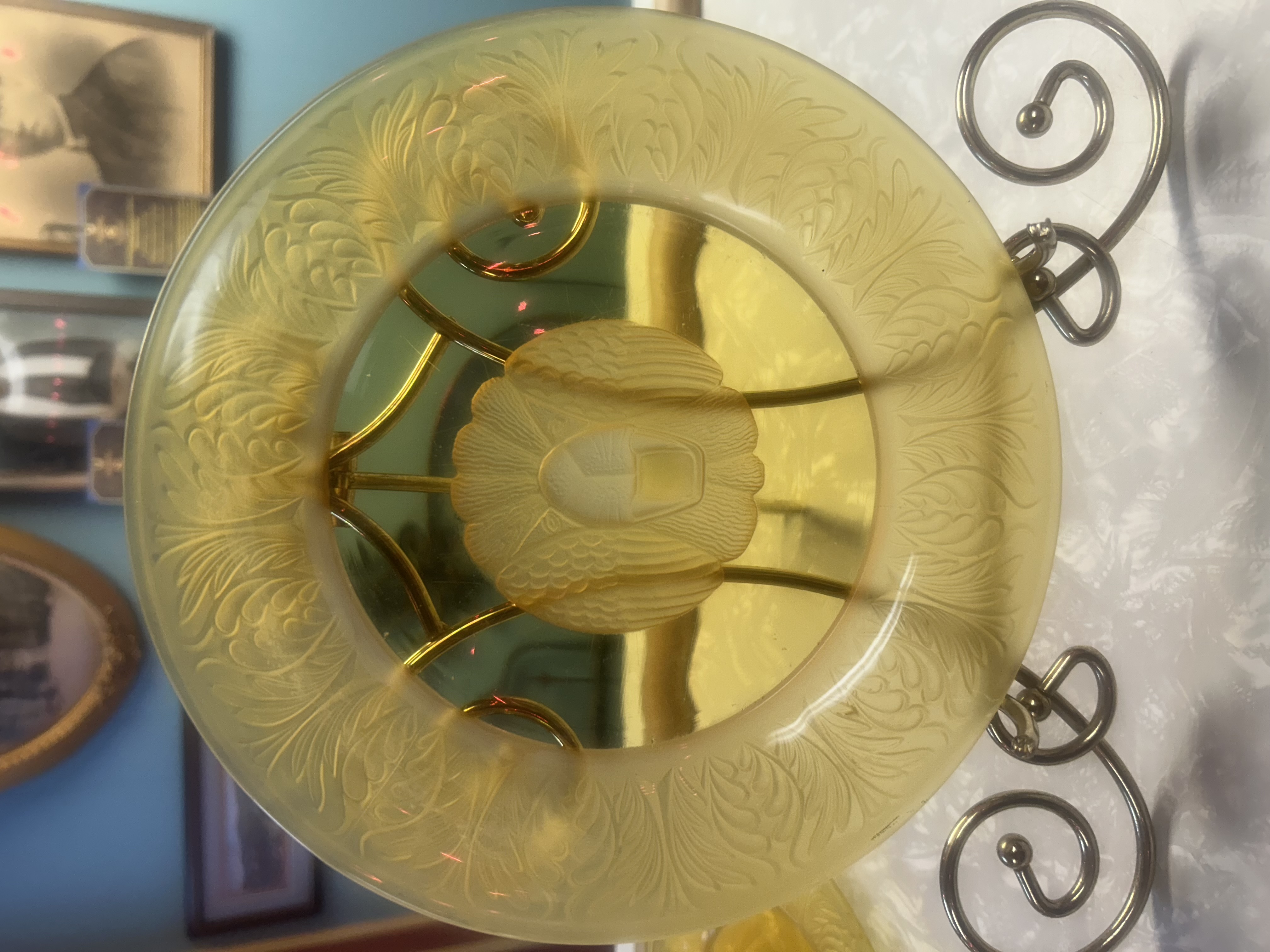 Bohemian Art Glass Fish-Plate thumbnail 4