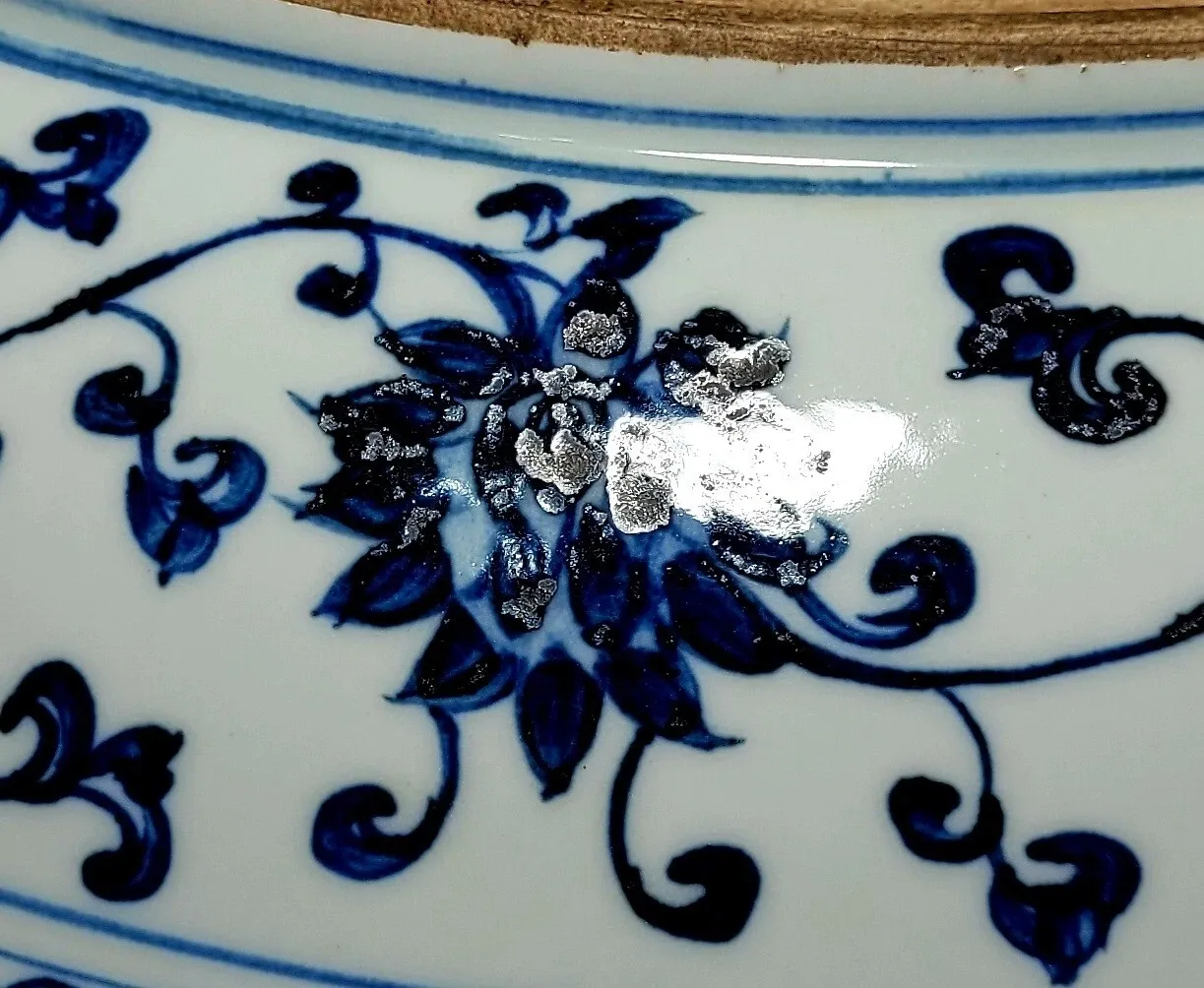 Modern Chinese Blue and White 'Xuande Style' Dragon Dish thumbnail 7