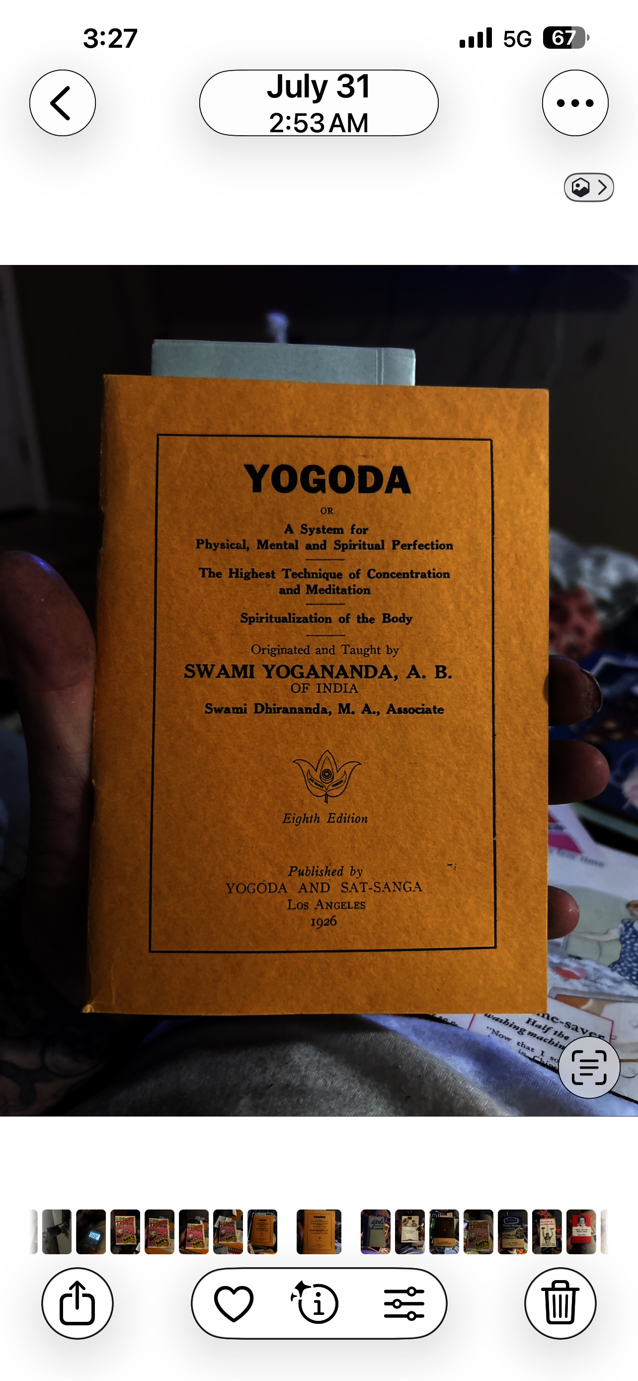 Early 20th-Century Yogic Spiritualist Paper Pamphlet — “Yogoda” by Swami Yogananda (Eighth Edition, Paper Wraps)
