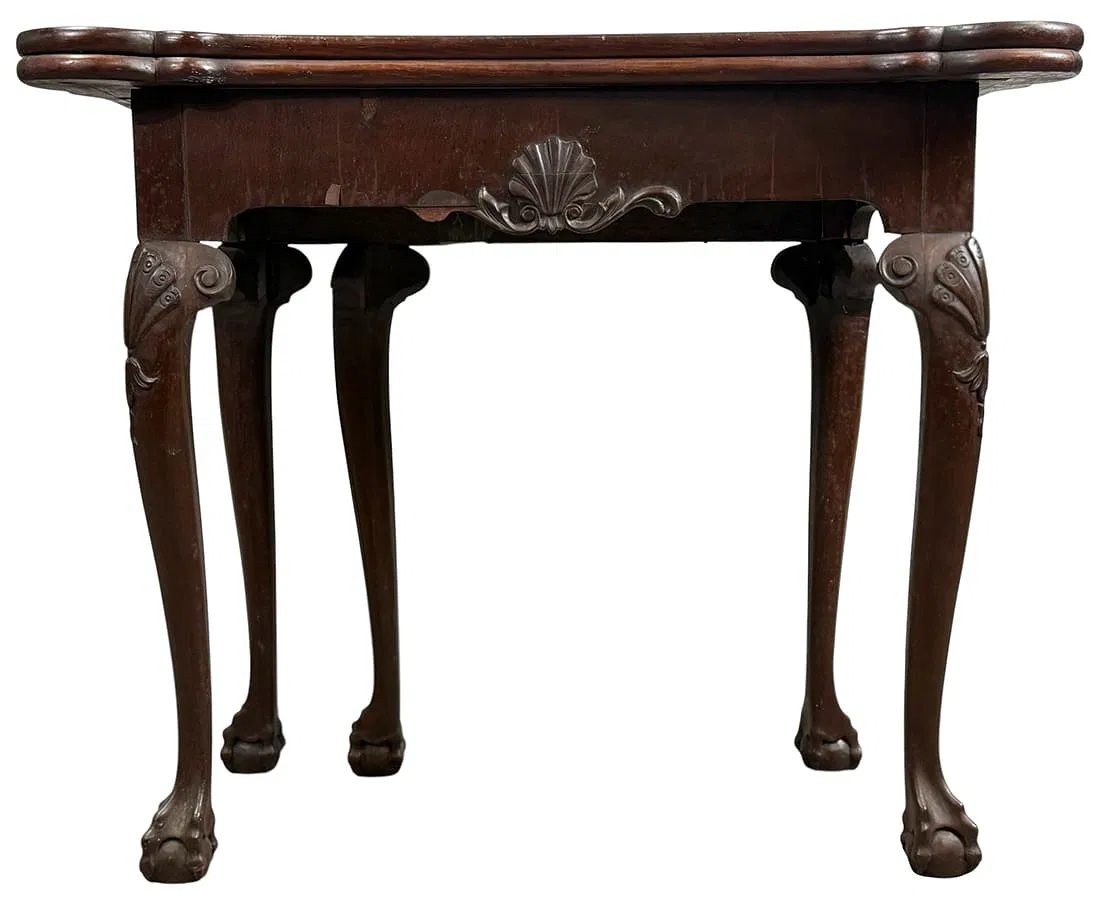 Chippendale Period Mahogany Card Table thumbnail 2