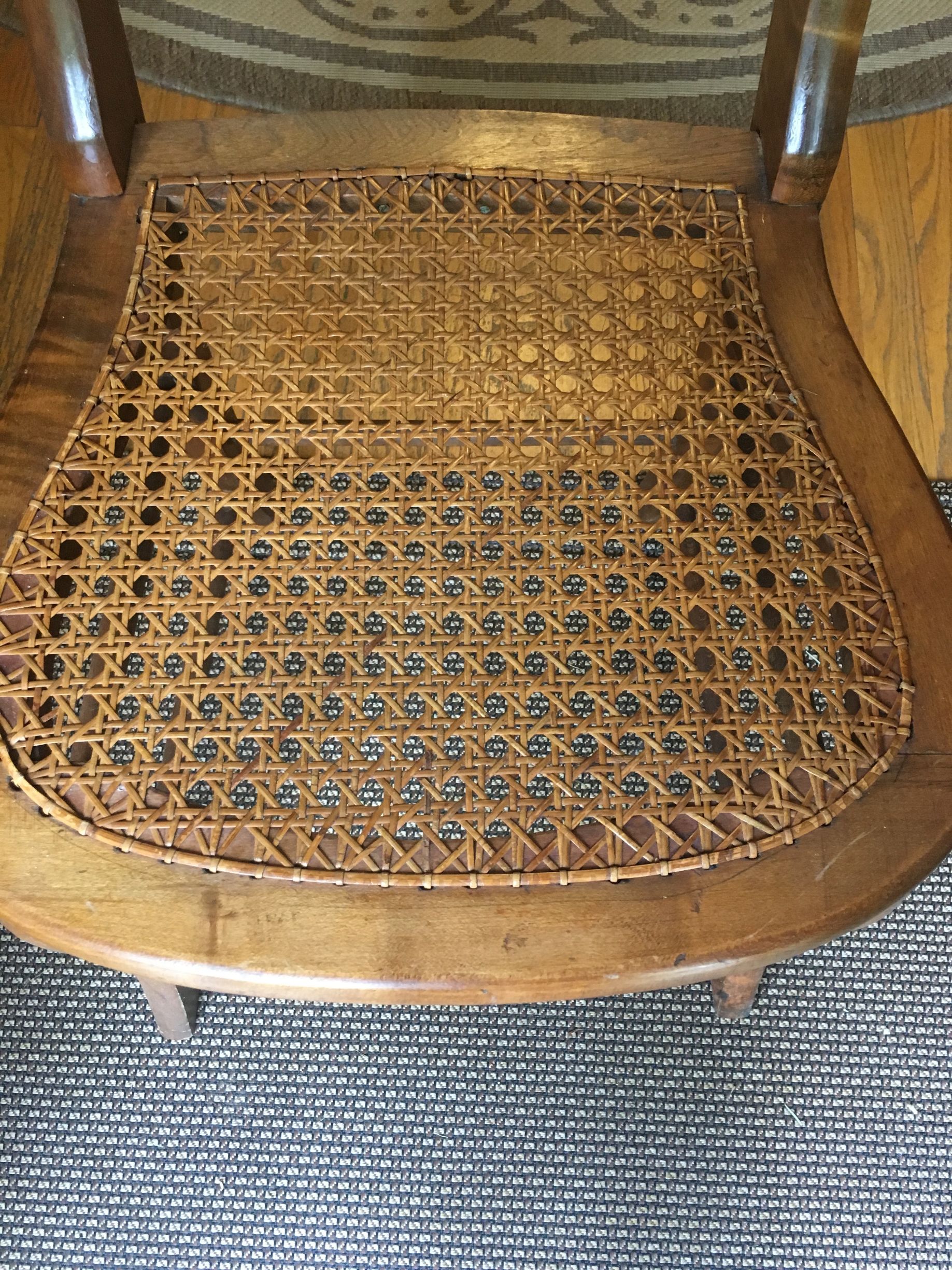Victorian Carved Wood Caned Chair thumbnail 3