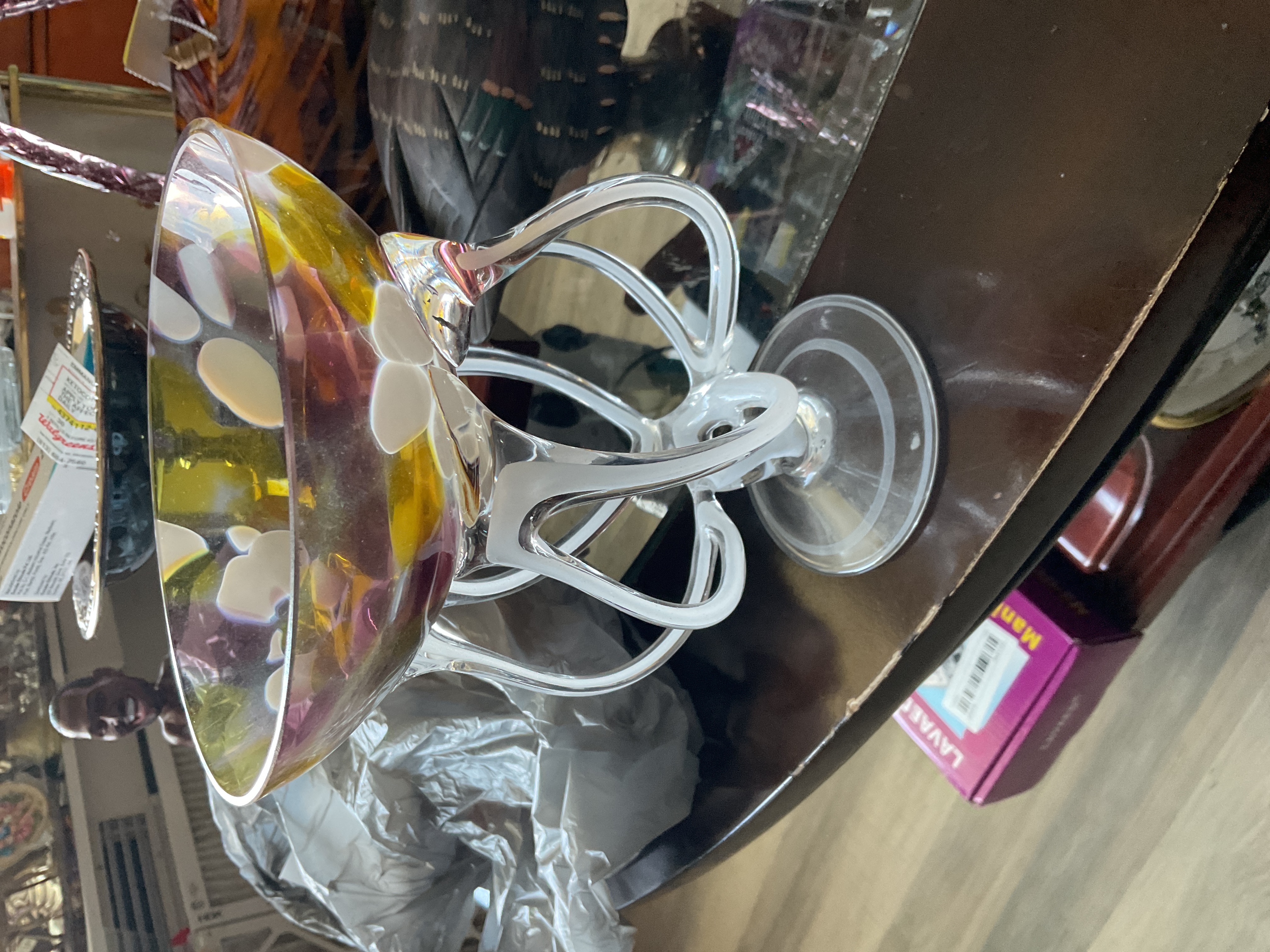 Contemporary Murano Art Glass Centerpiece Compote