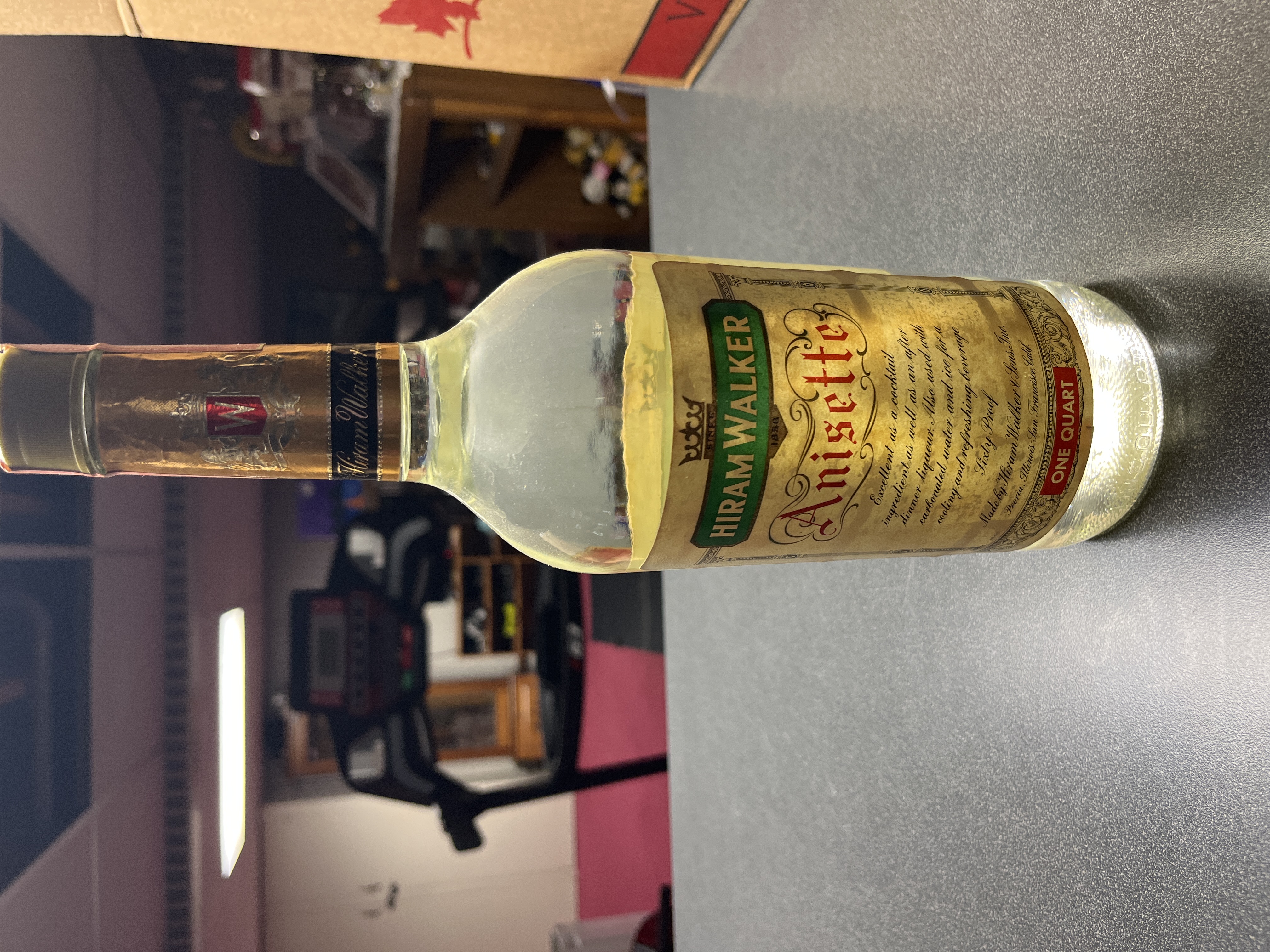 Hiram Walker Anisette Liqueur Bottle