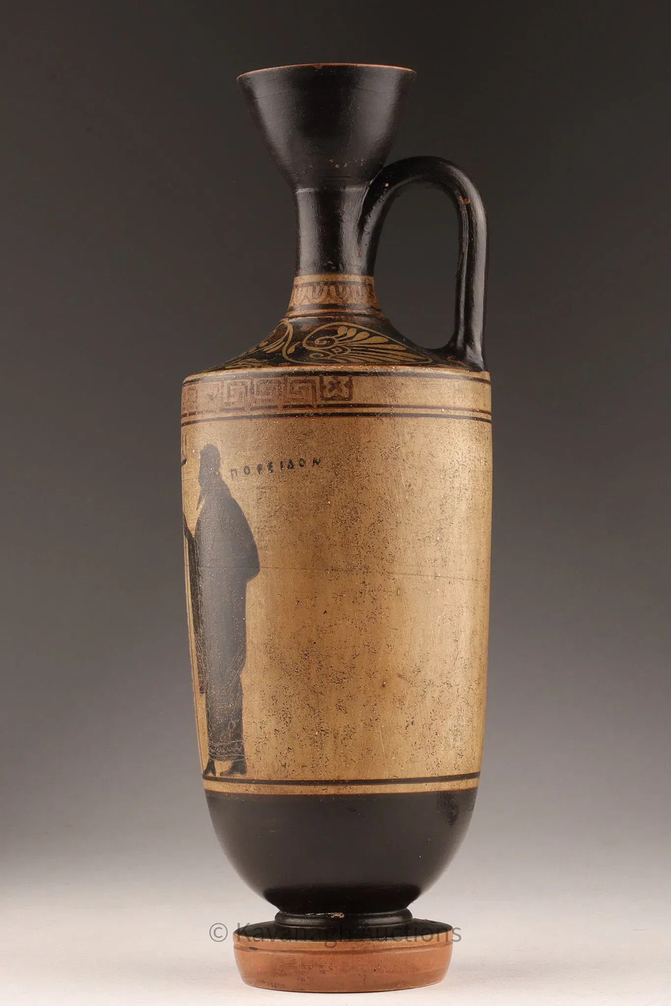 Attic Black-Figure Lekythos with Athena and Poseidon thumbnail 2