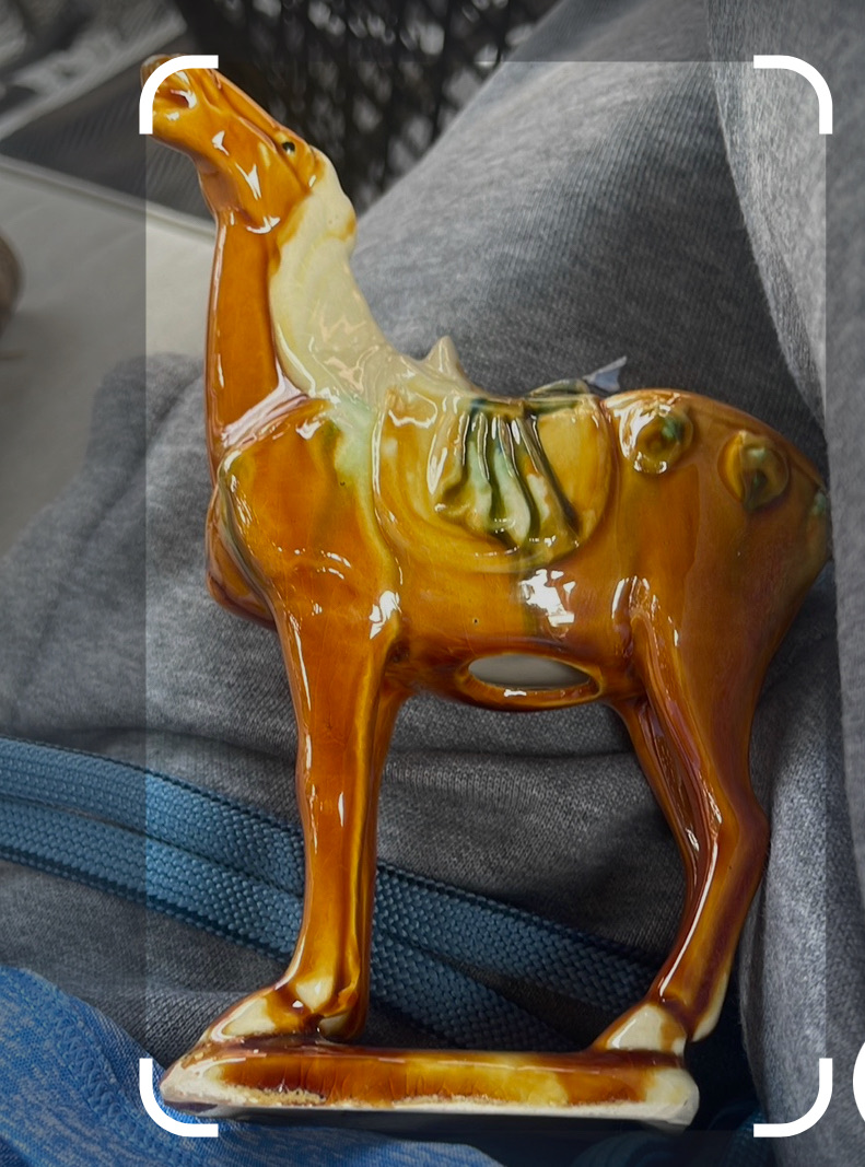 Chinese Sancai Glazed Ceramic Camel Figure