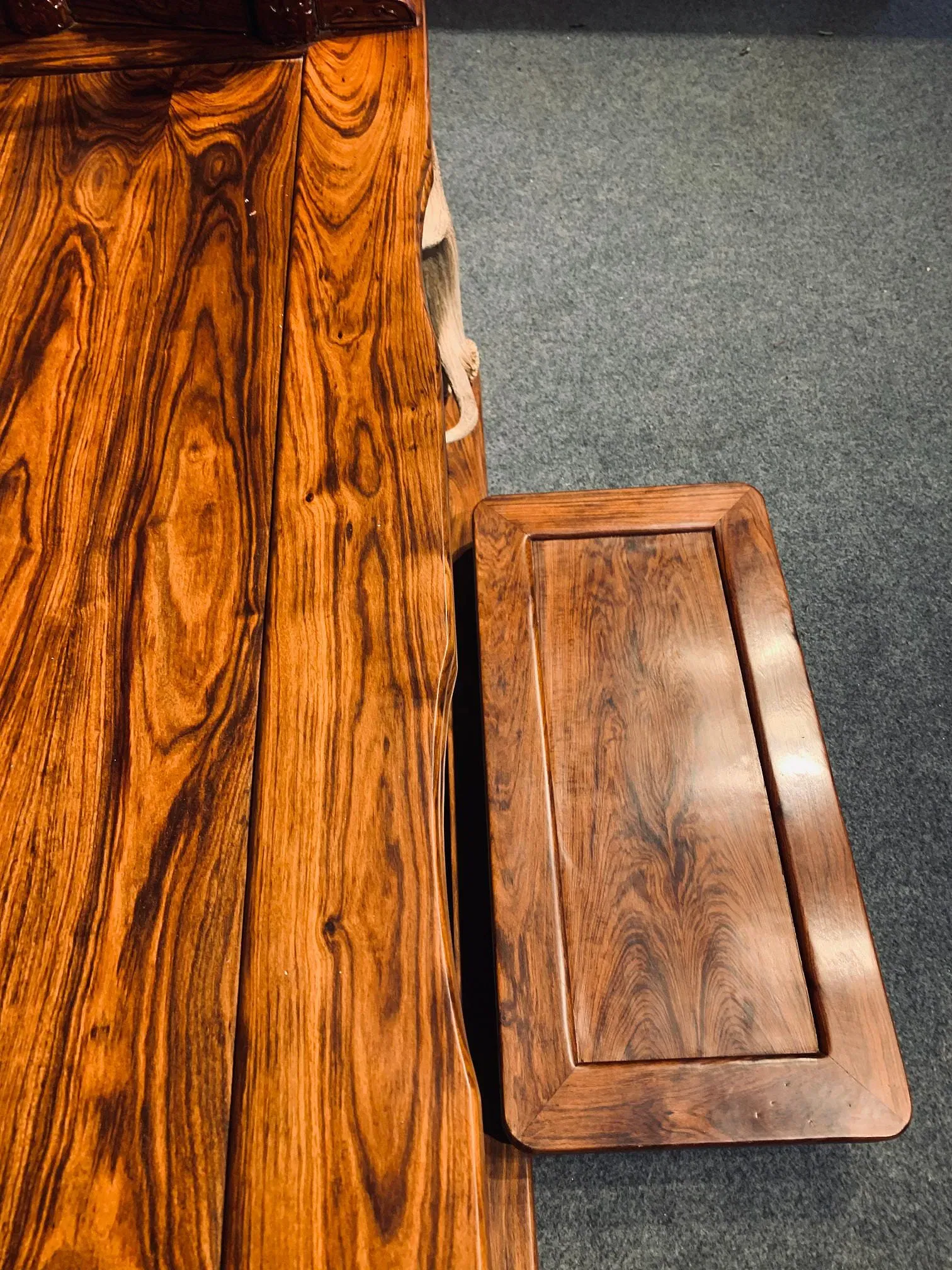 Chinese Qing Revival Zitan and Deer Antler Altar Table thumbnail 2