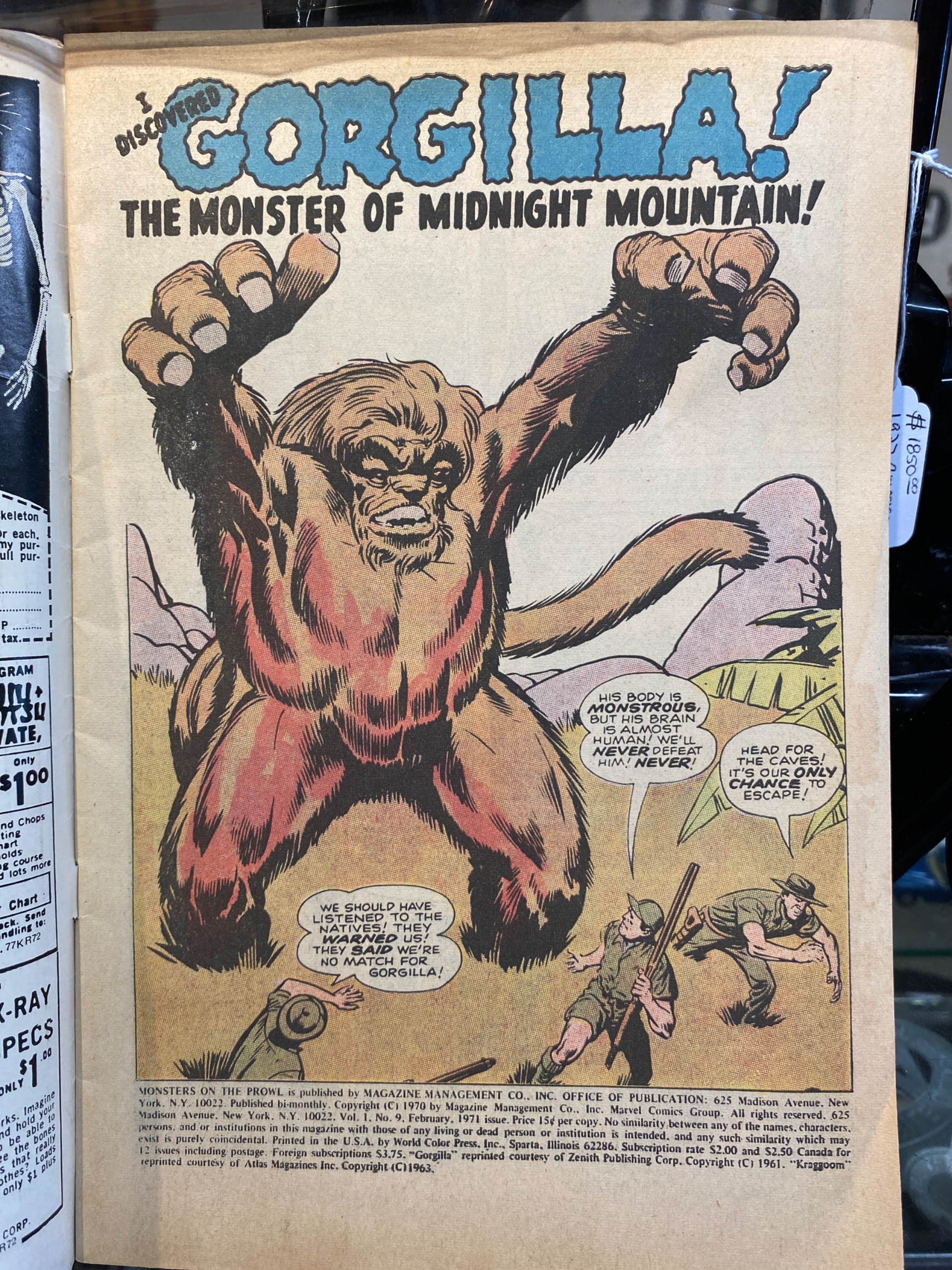 Bronze Age Marvel Comics 'Monsters on the Prowl #9' Comic Book thumbnail 2