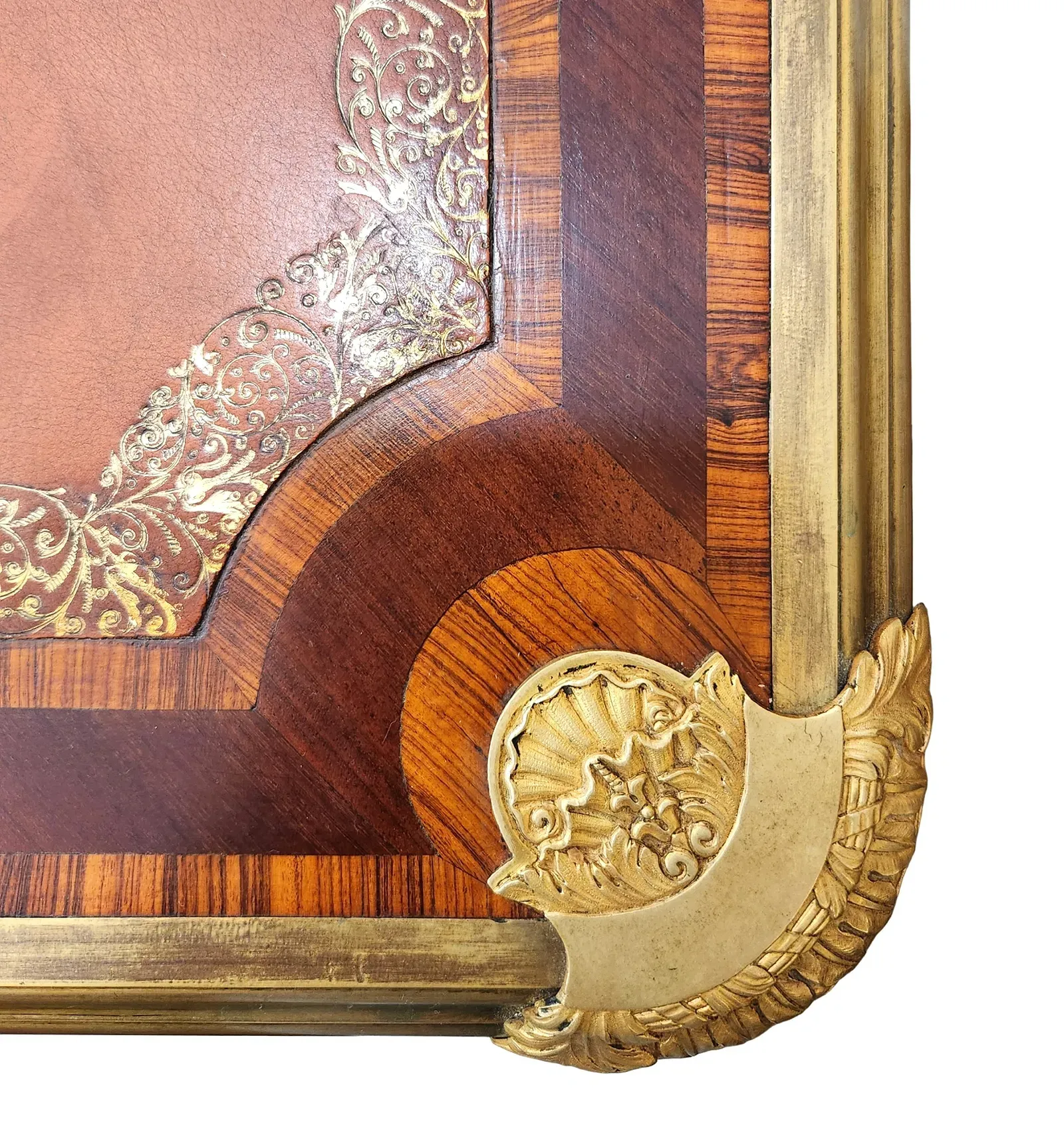 French Louis XV Style Kingwood and Gilt-Bronze Bureau Plat Writing Table thumbnail 4