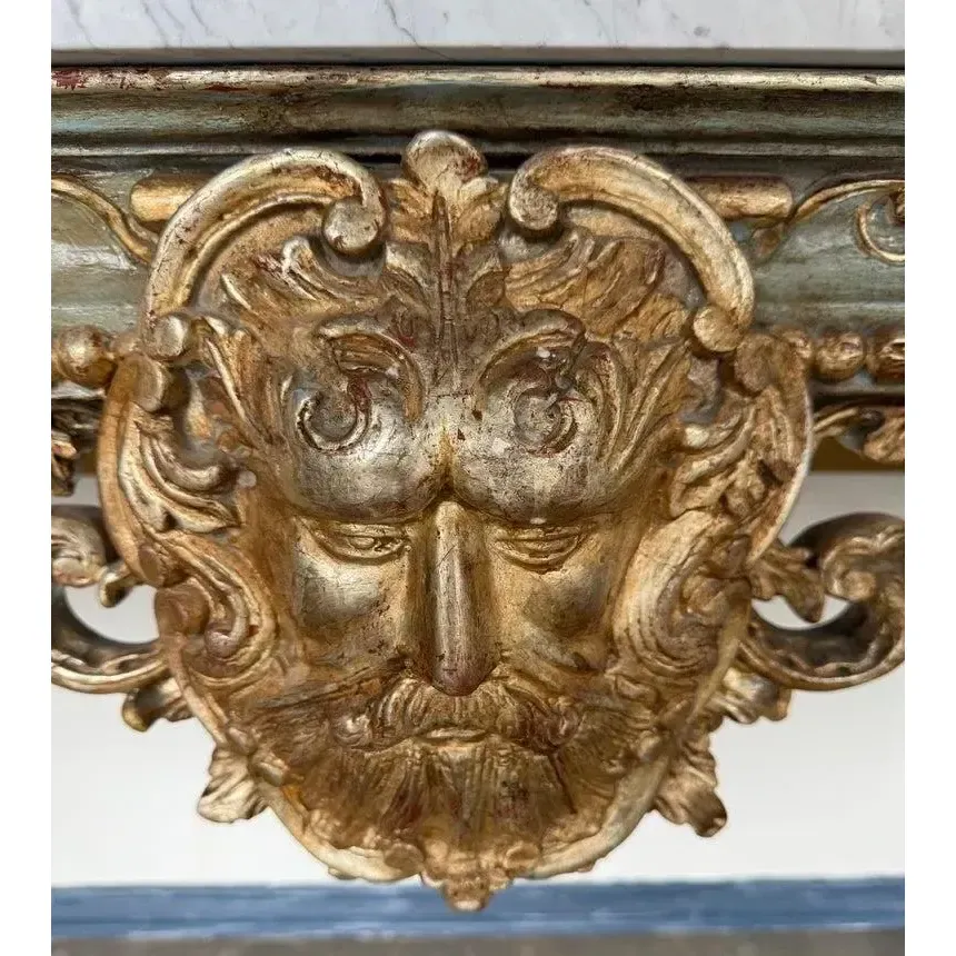Italian Rococo Style Painted and Parcel-Gilt Console Table thumbnail 2