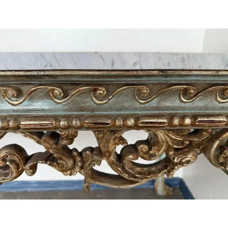 Italian Rococo Style Painted and Parcel-Gilt Console Table thumbnail 3