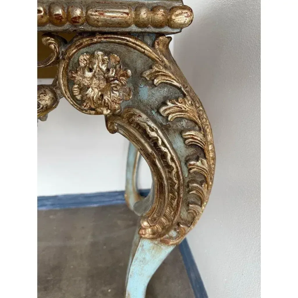 Italian Rococo Style Painted and Parcel-Gilt Console Table thumbnail 6