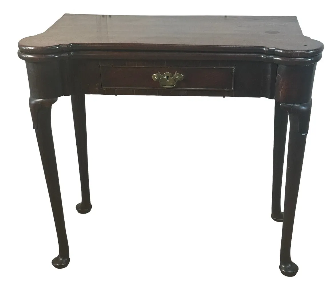 George II Style Mahogany Triple-Top Gaming / Card Table