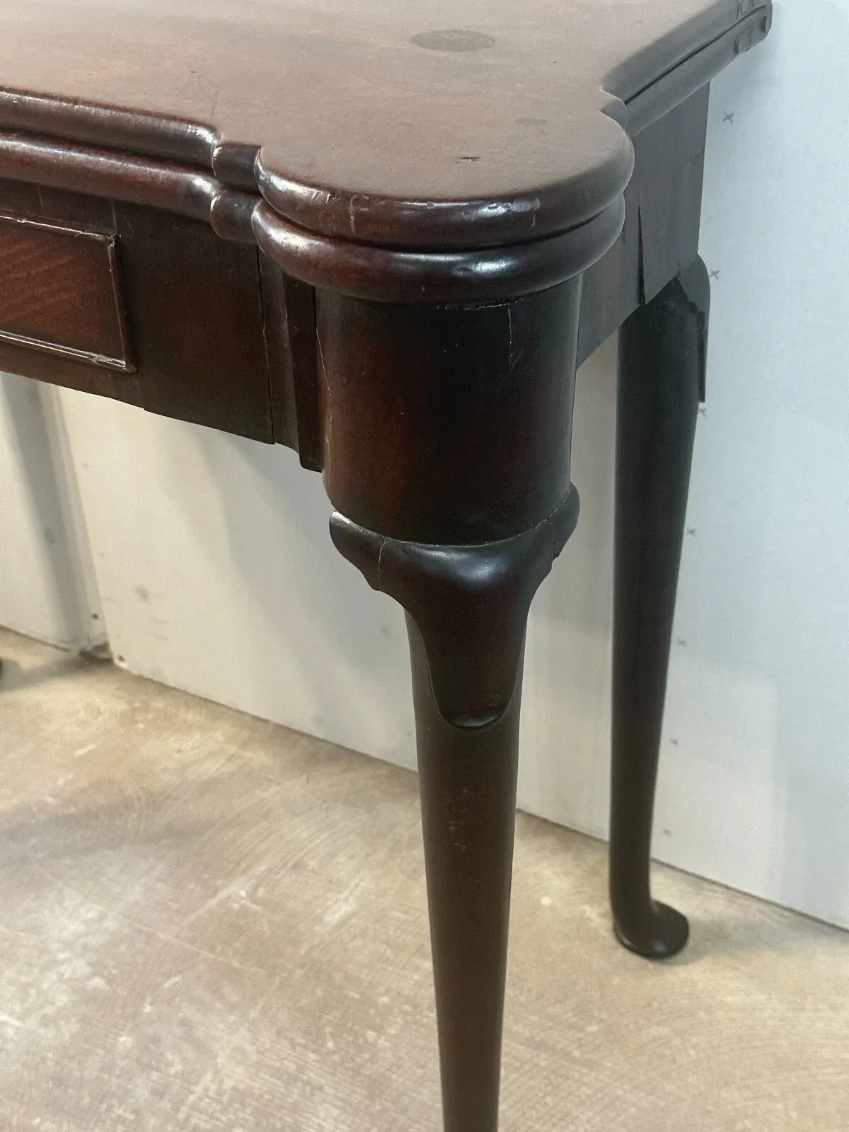 George II Style Mahogany Triple-Top Gaming / Card Table thumbnail 2