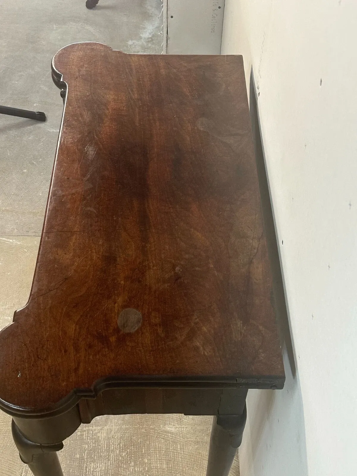 George II Style Mahogany Triple-Top Gaming / Card Table thumbnail 3