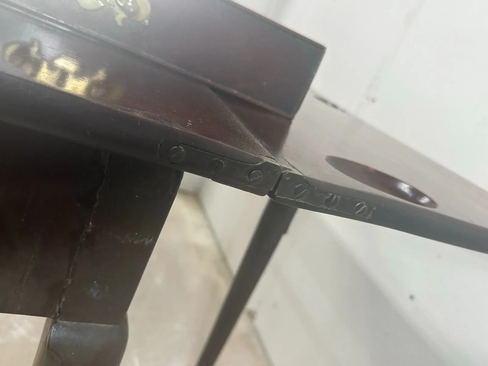 George II Style Mahogany Triple-Top Gaming / Card Table thumbnail 8
