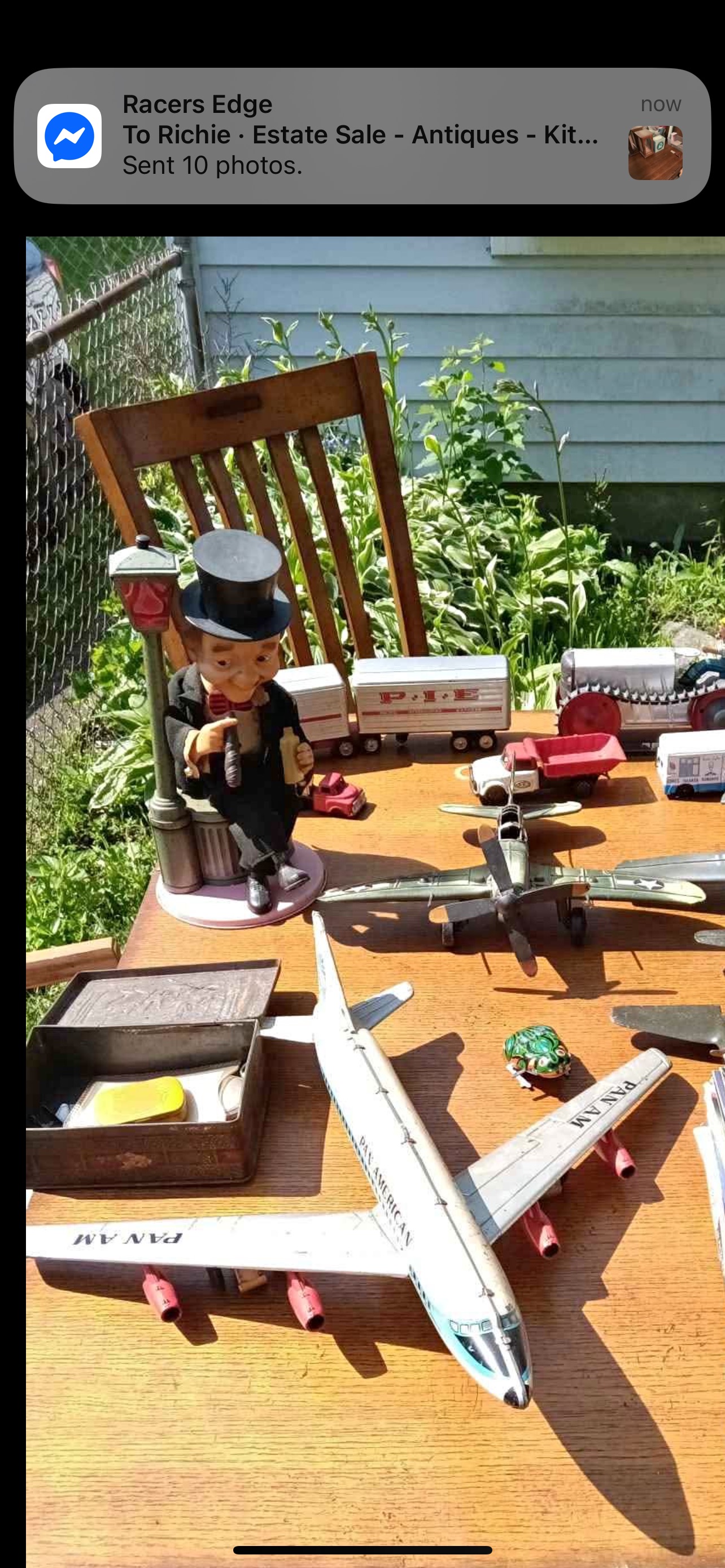 Mid-20th Century Tin Lithographed Pan Am Airliner Toy Airplane