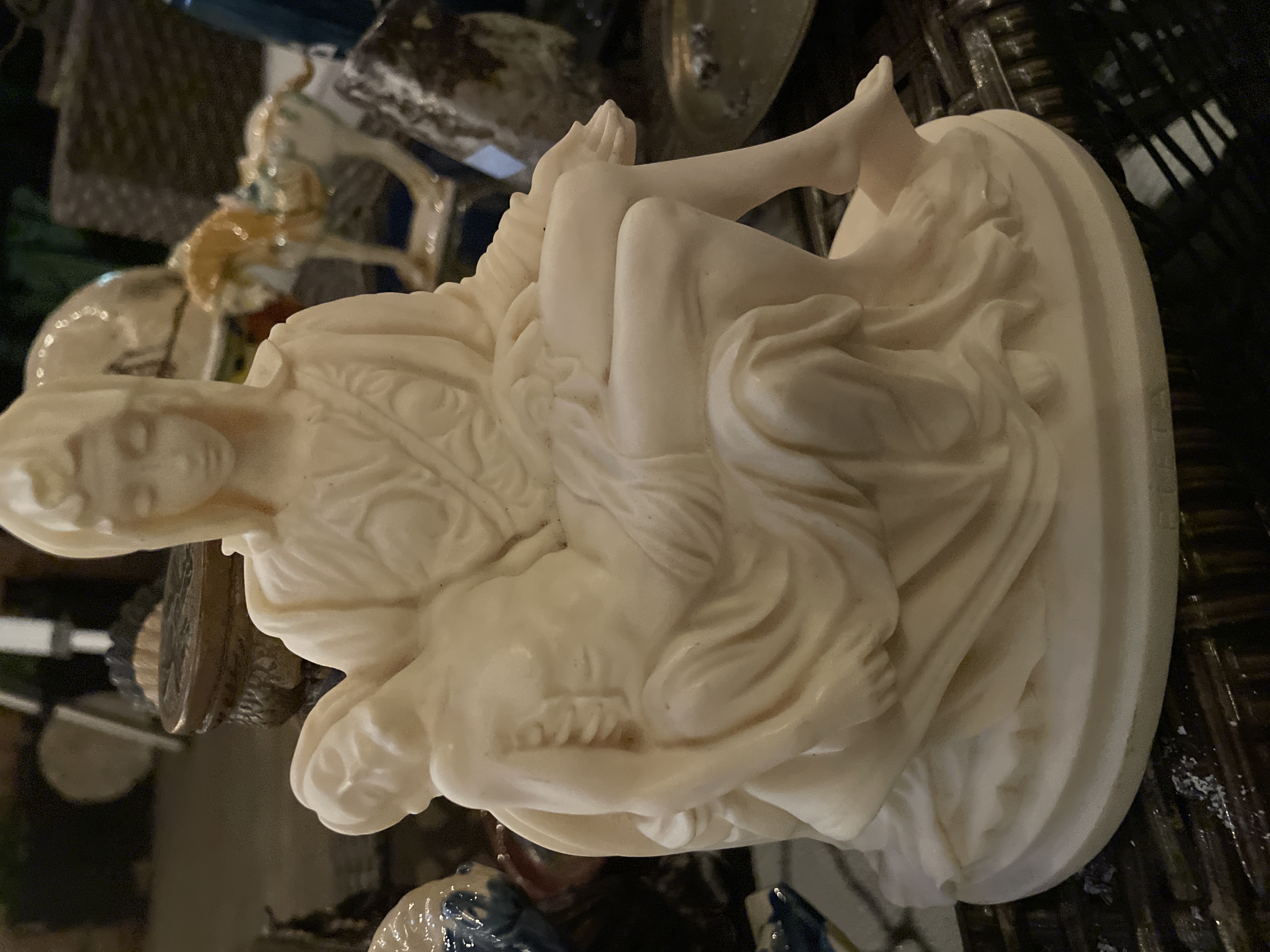 Renaissance-Style Pietà Marble Composition Sculpture