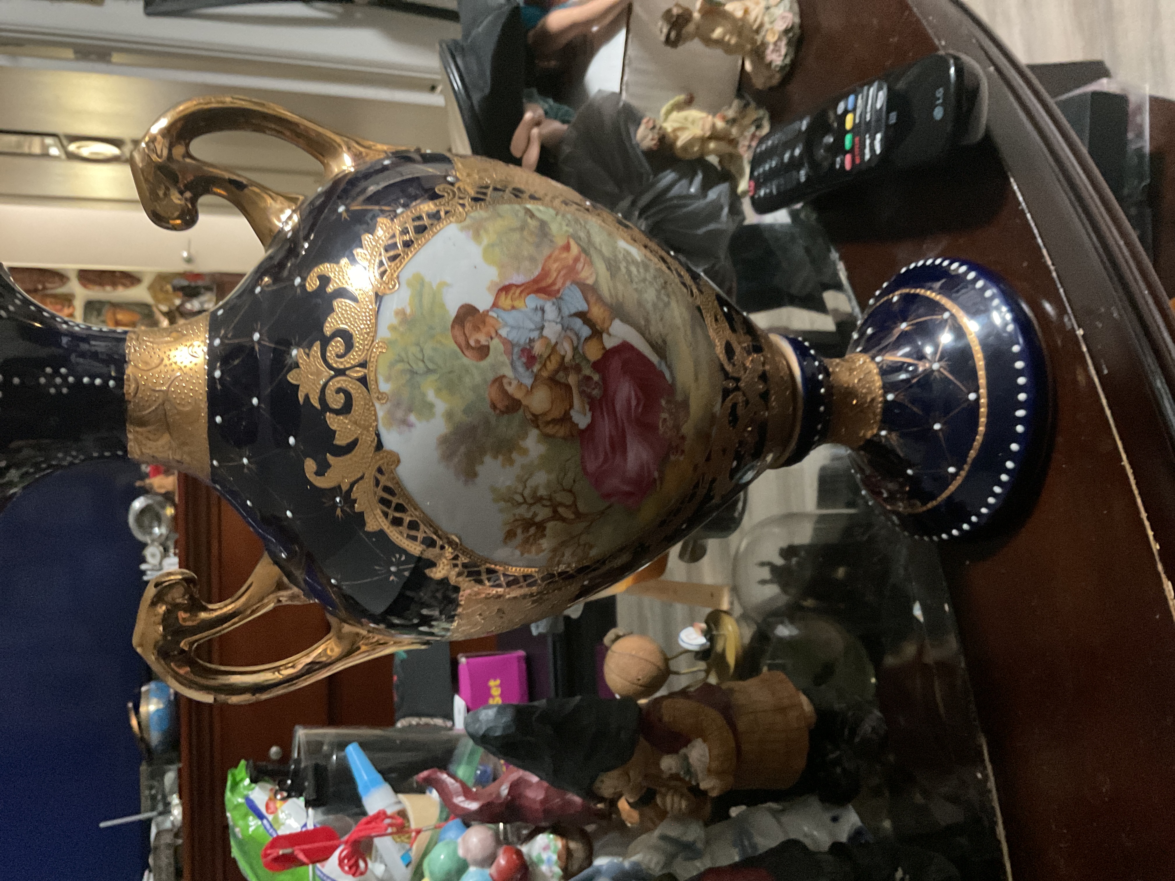 European Rococo Style Porcelain Vase