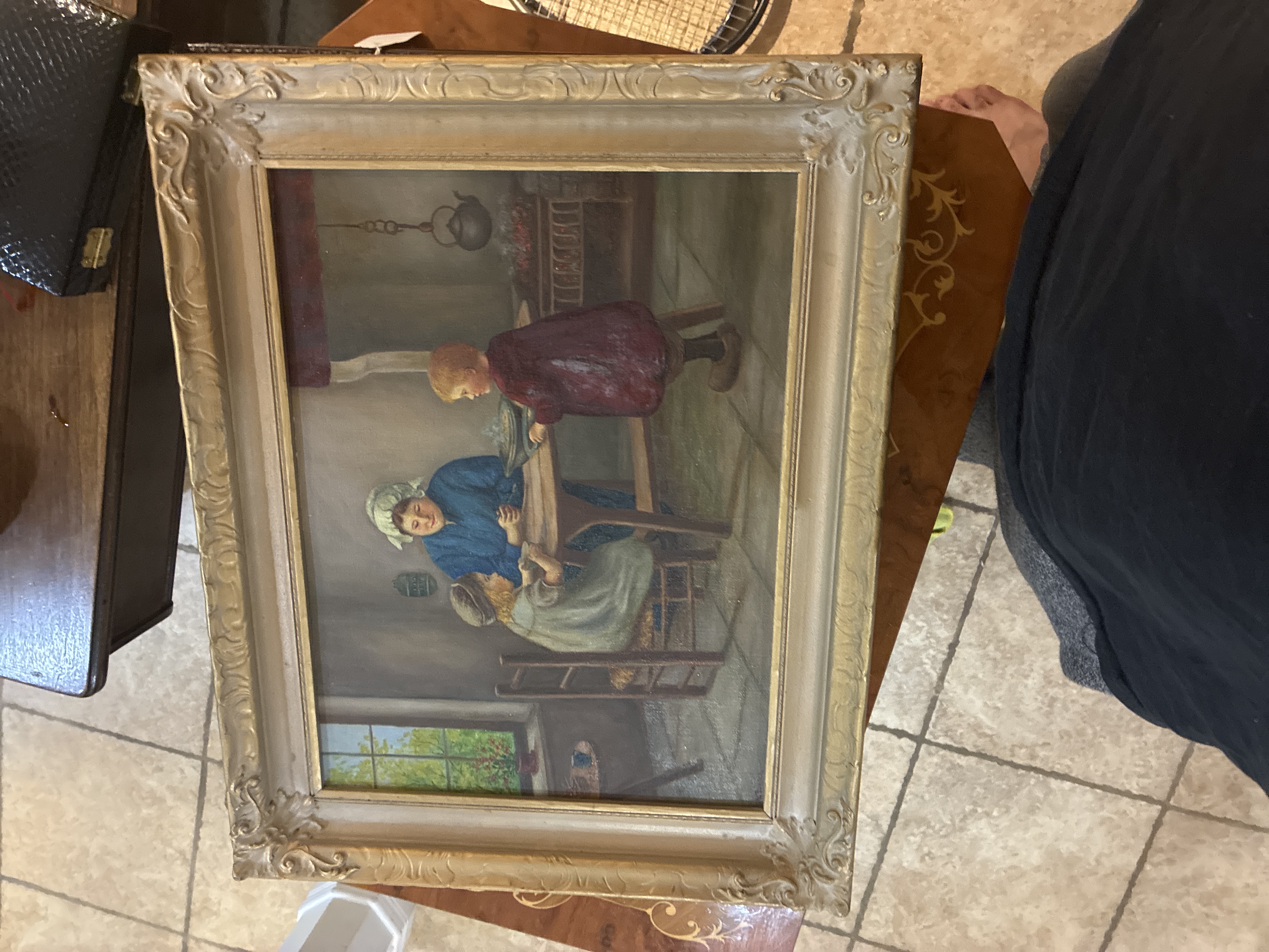 Continental School Genre Scene Oil Painting