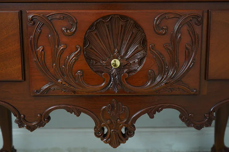 American Chippendale Style Mahogany Highboy Chest on Chest thumbnail 5