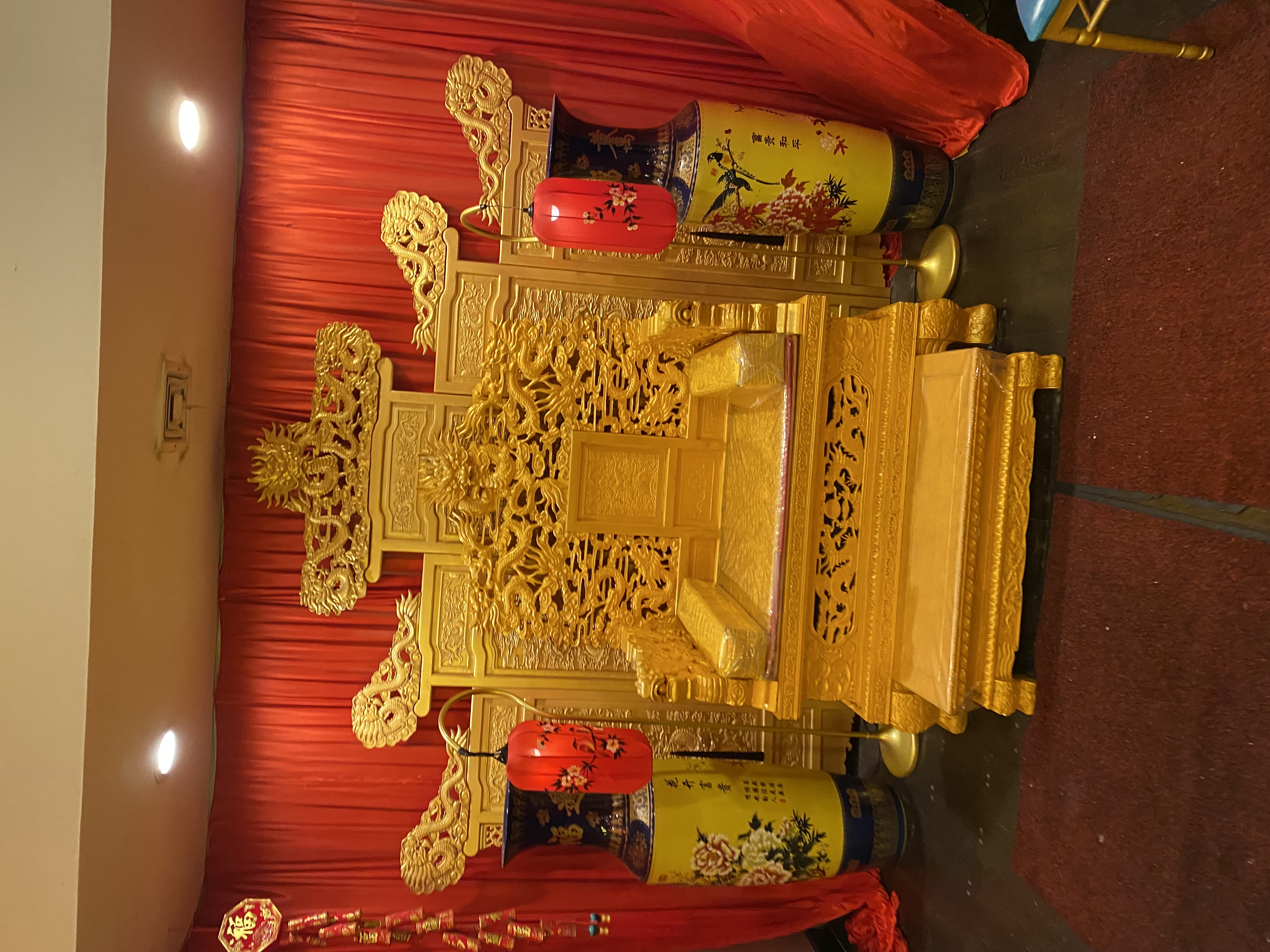 Chinese Style Ornate Throne