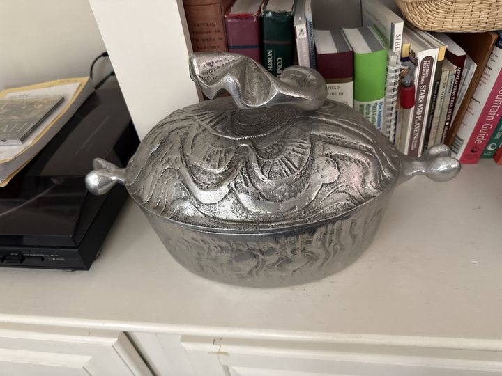 Mid-Century Modern Style Cast Aluminum Lidded Tureen
