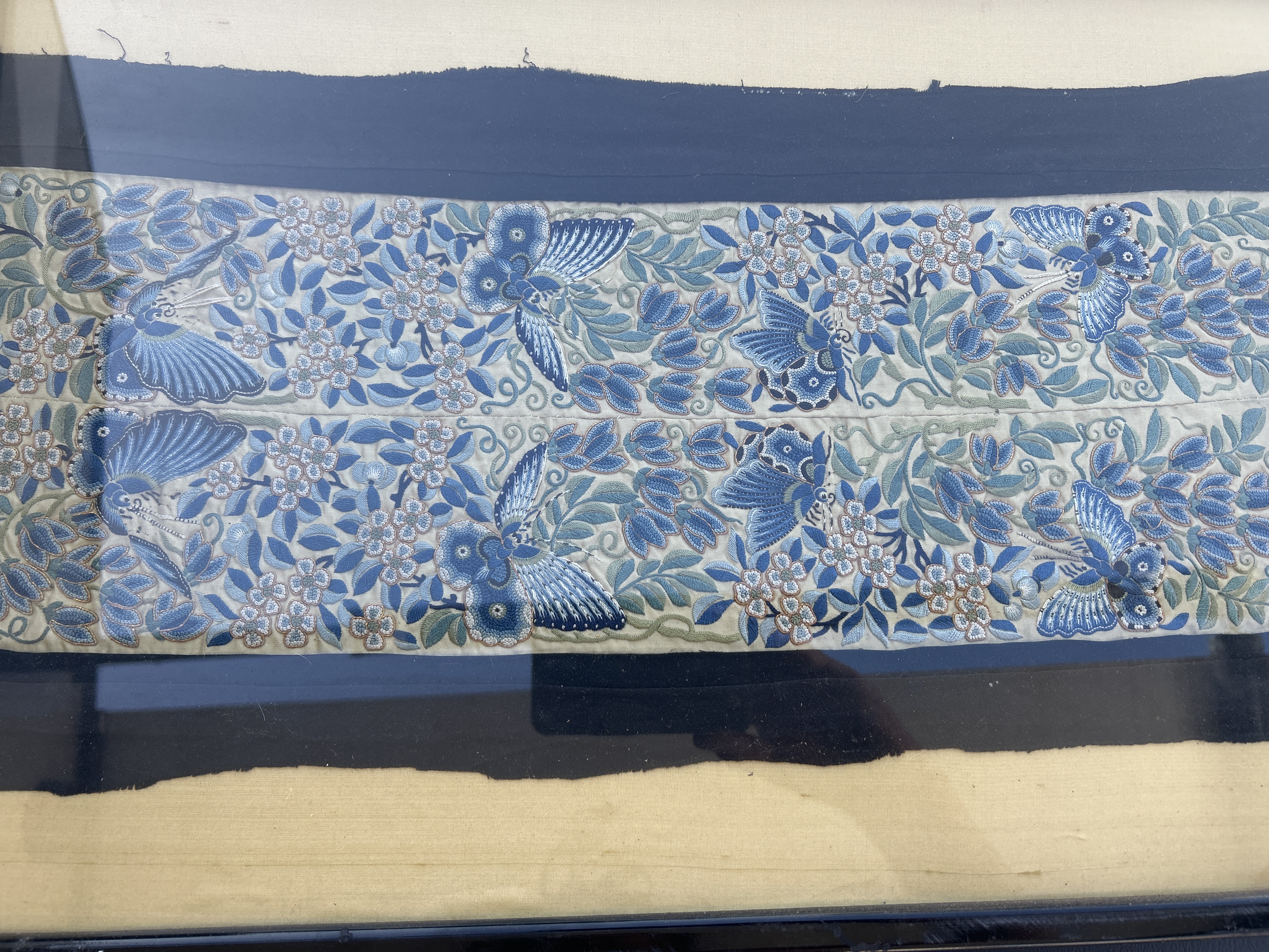 Chinese Qing Dynasty Silk Embroidery Panel