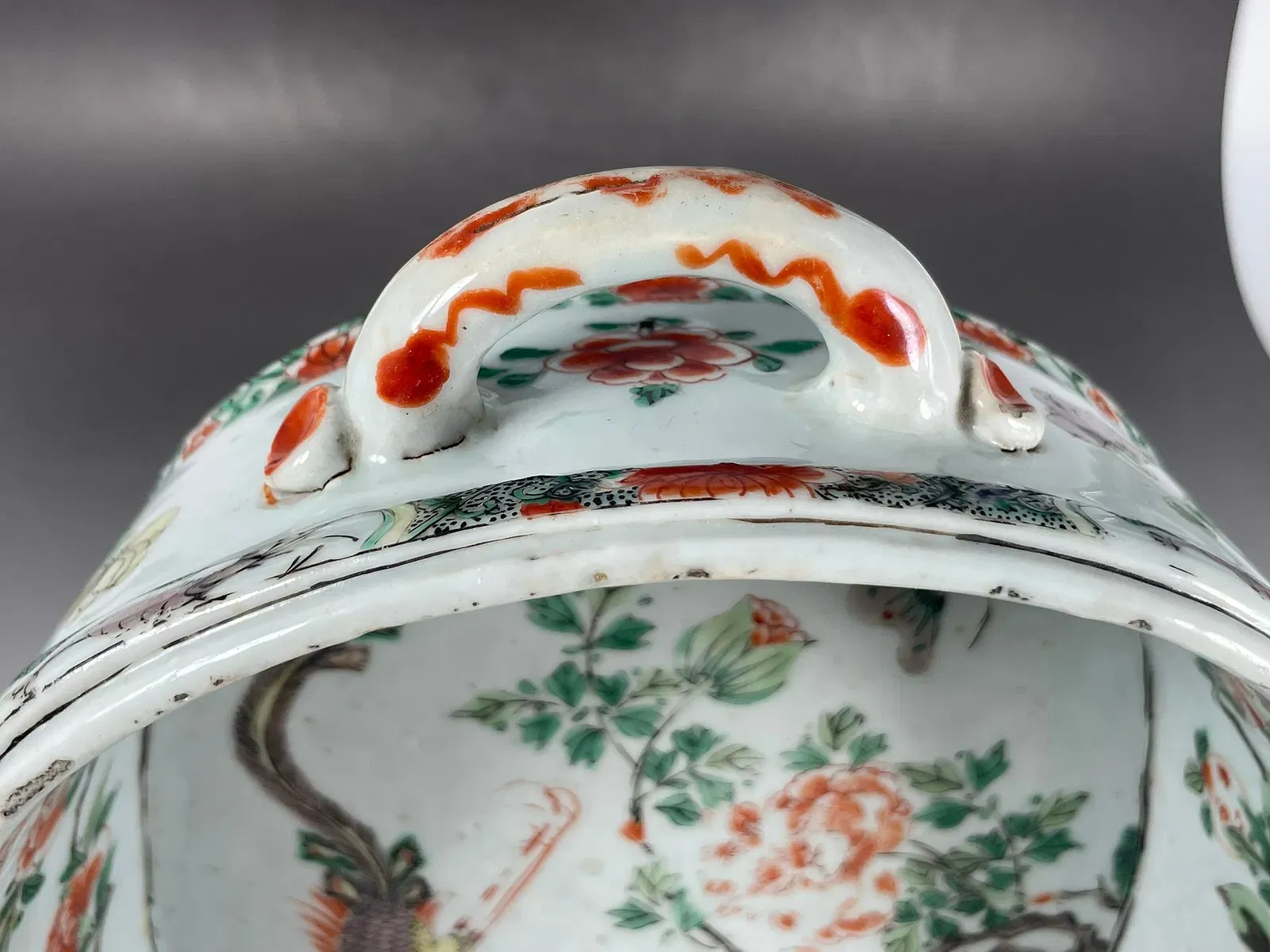 Chinese Famille Verte Style Porcelain Oval Jardinier thumbnail 11