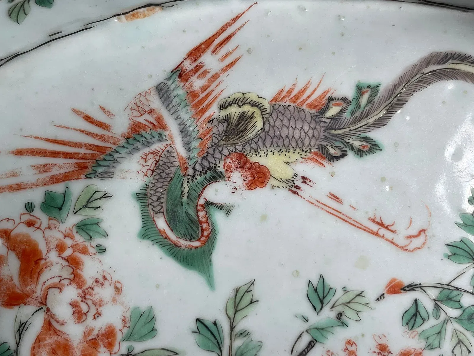 Chinese Famille Verte Style Porcelain Oval Jardinier thumbnail 12