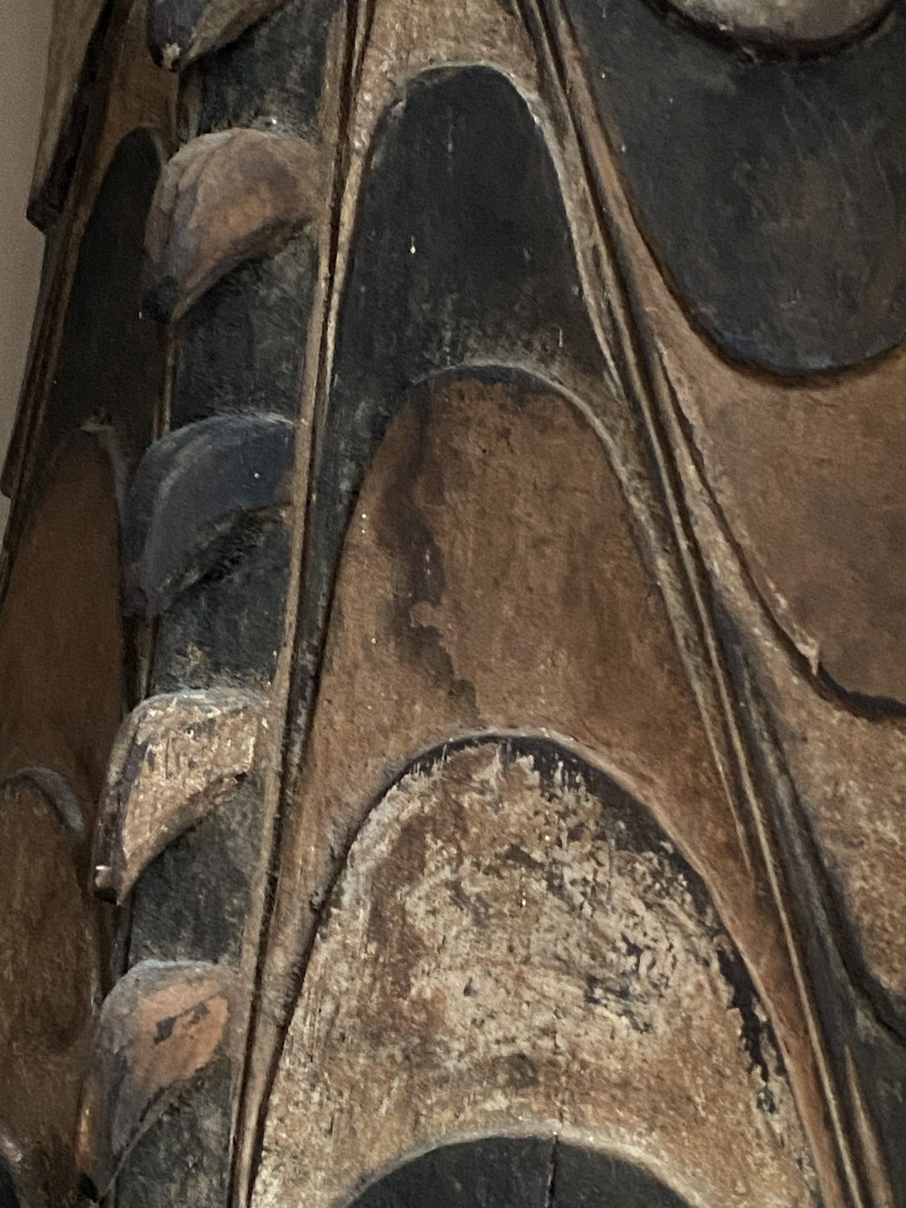 Papuan Sepik River Painted Wood Ancestral Mask thumbnail 5