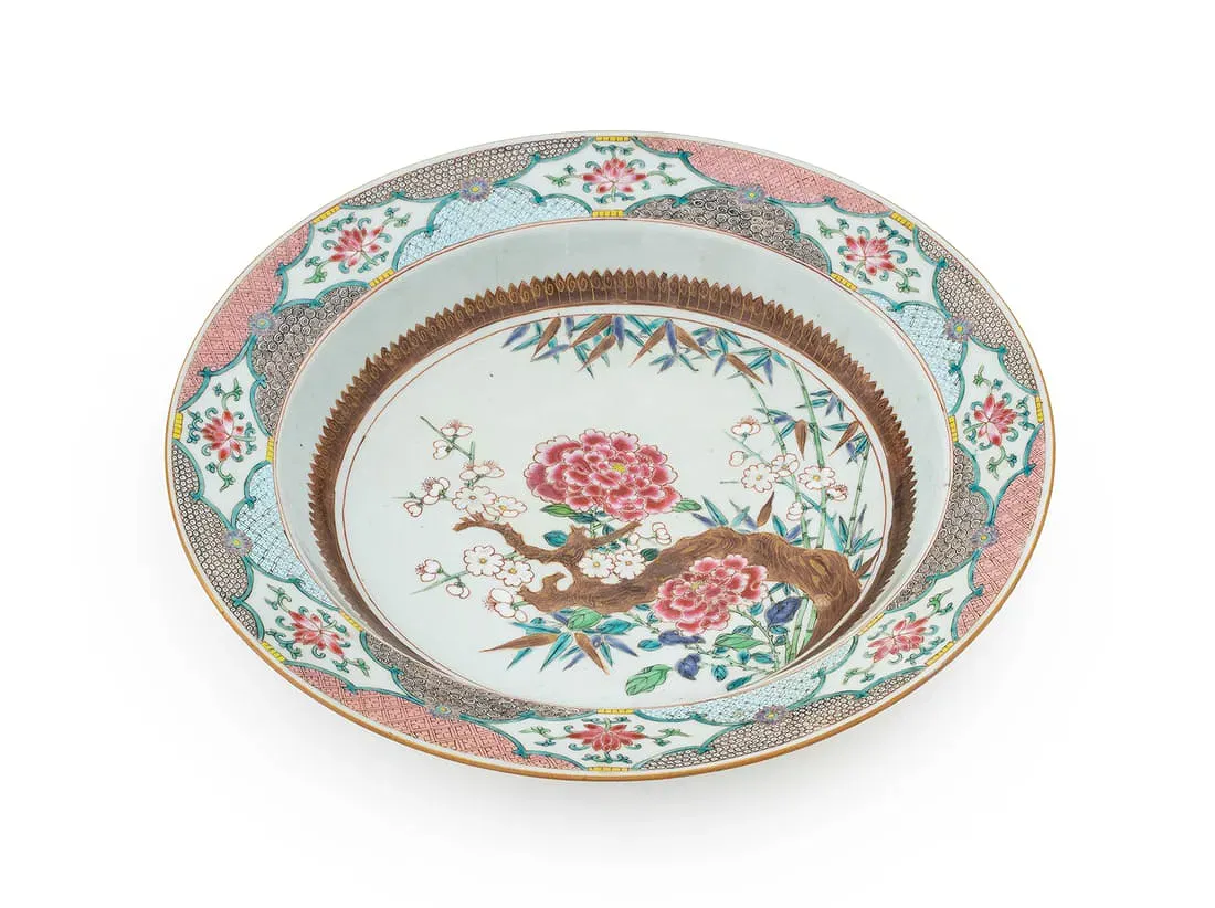 Qing Style Famille Rose Porcelain Charger