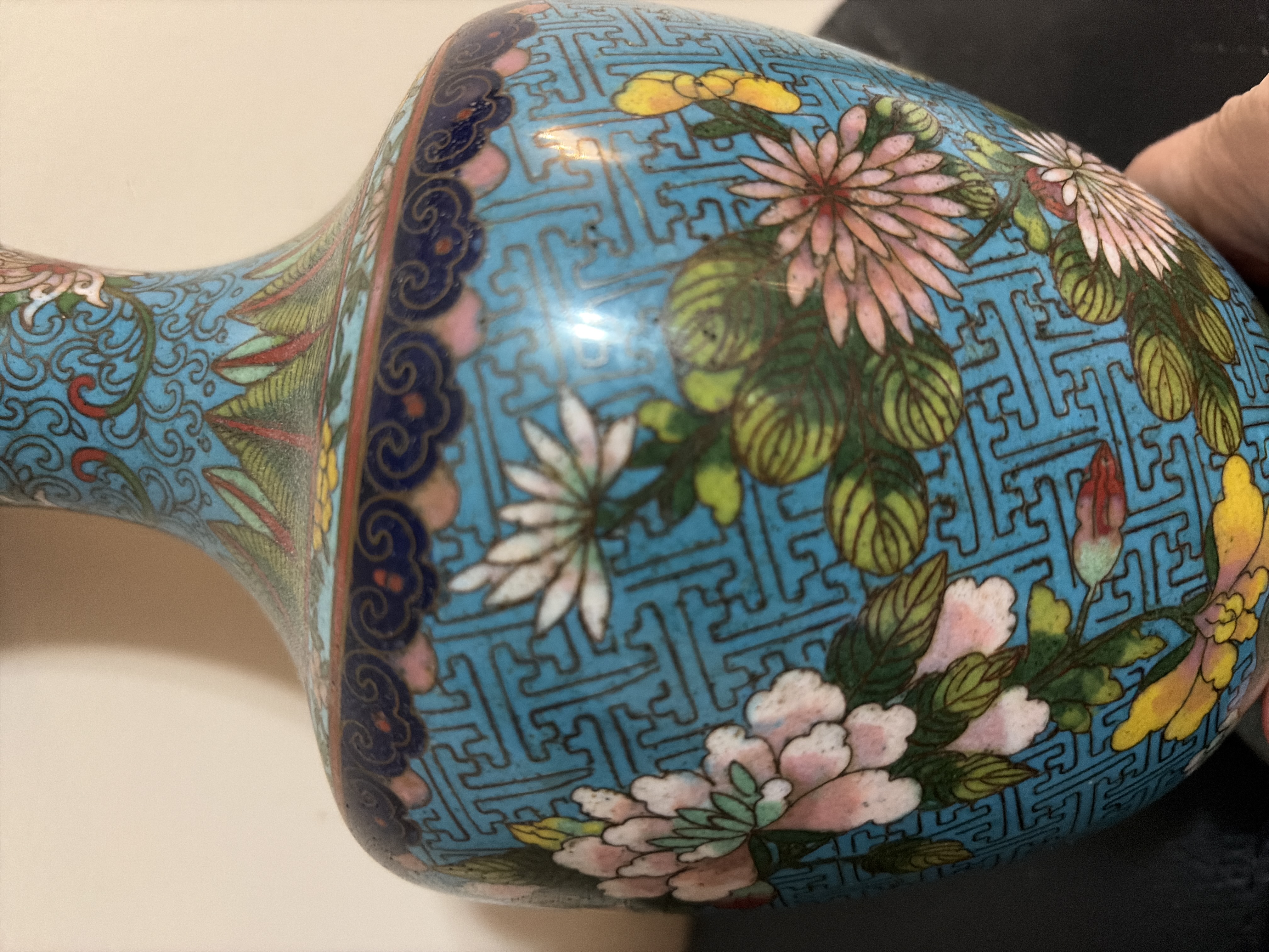 Chinese Cloisonné Vase thumbnail 2