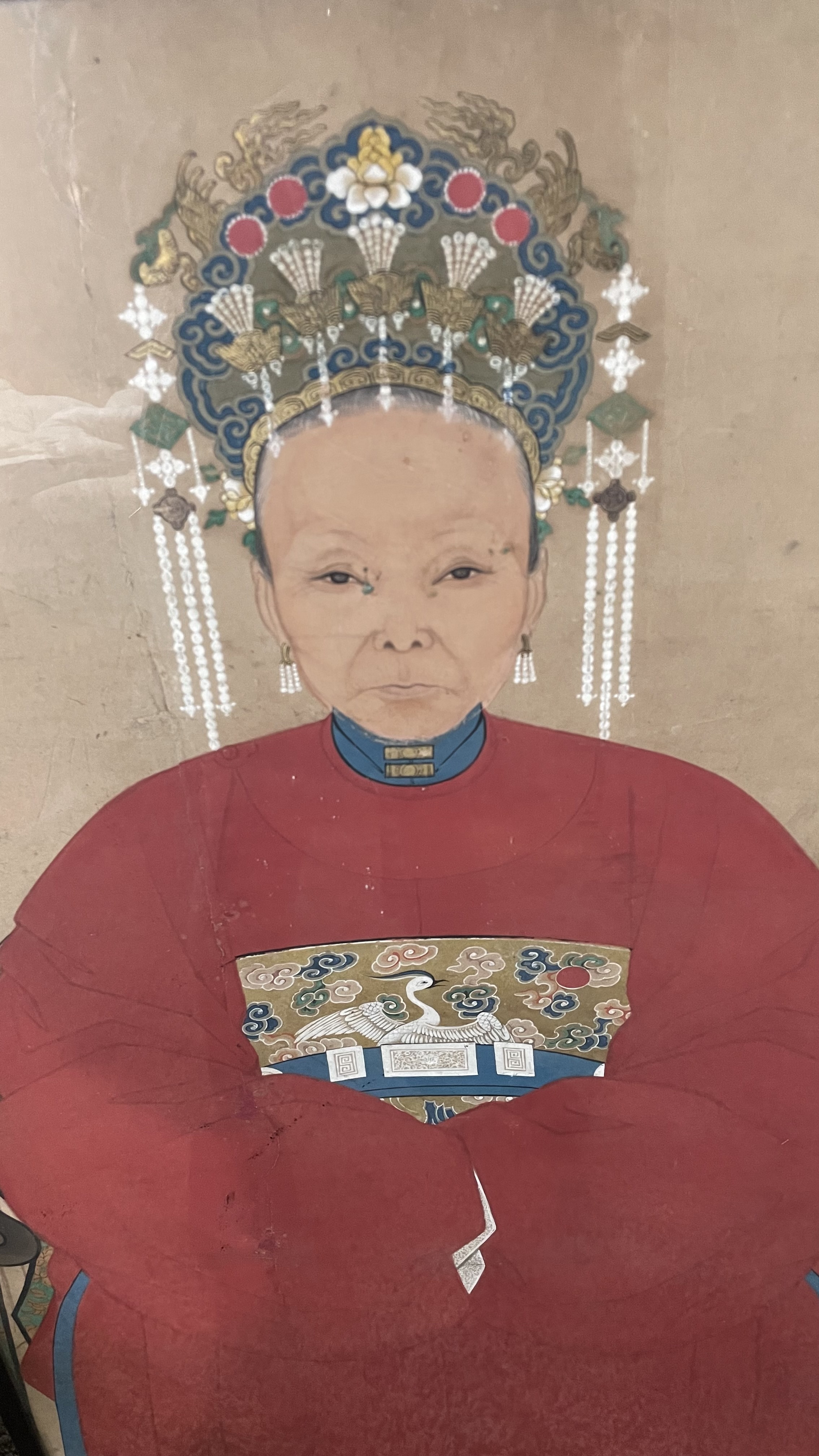 Qing Dynasty Style Ancestor Portrait of a Lady thumbnail 3