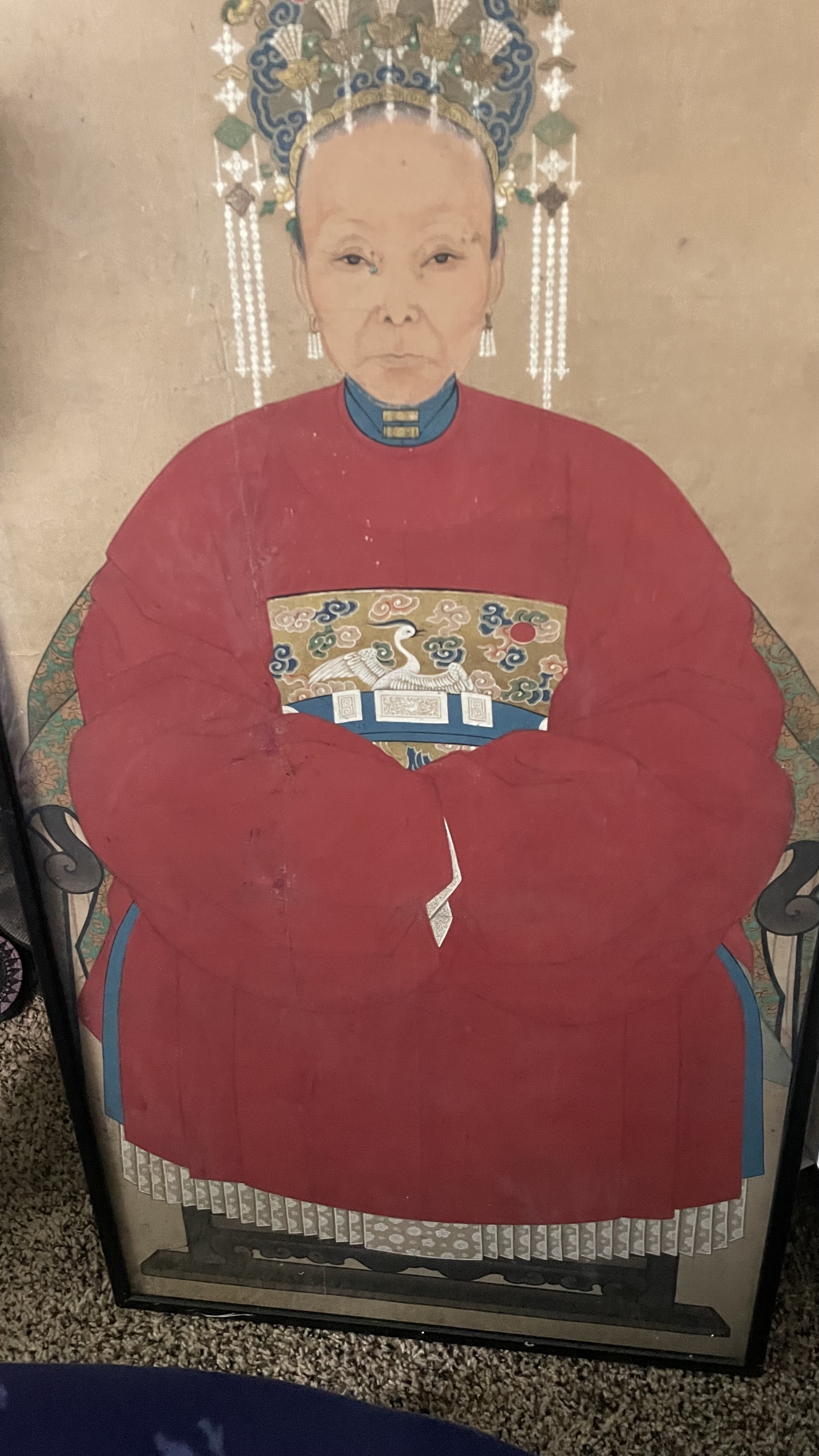 Qing Dynasty Style Ancestor Portrait of a Lady thumbnail 4
