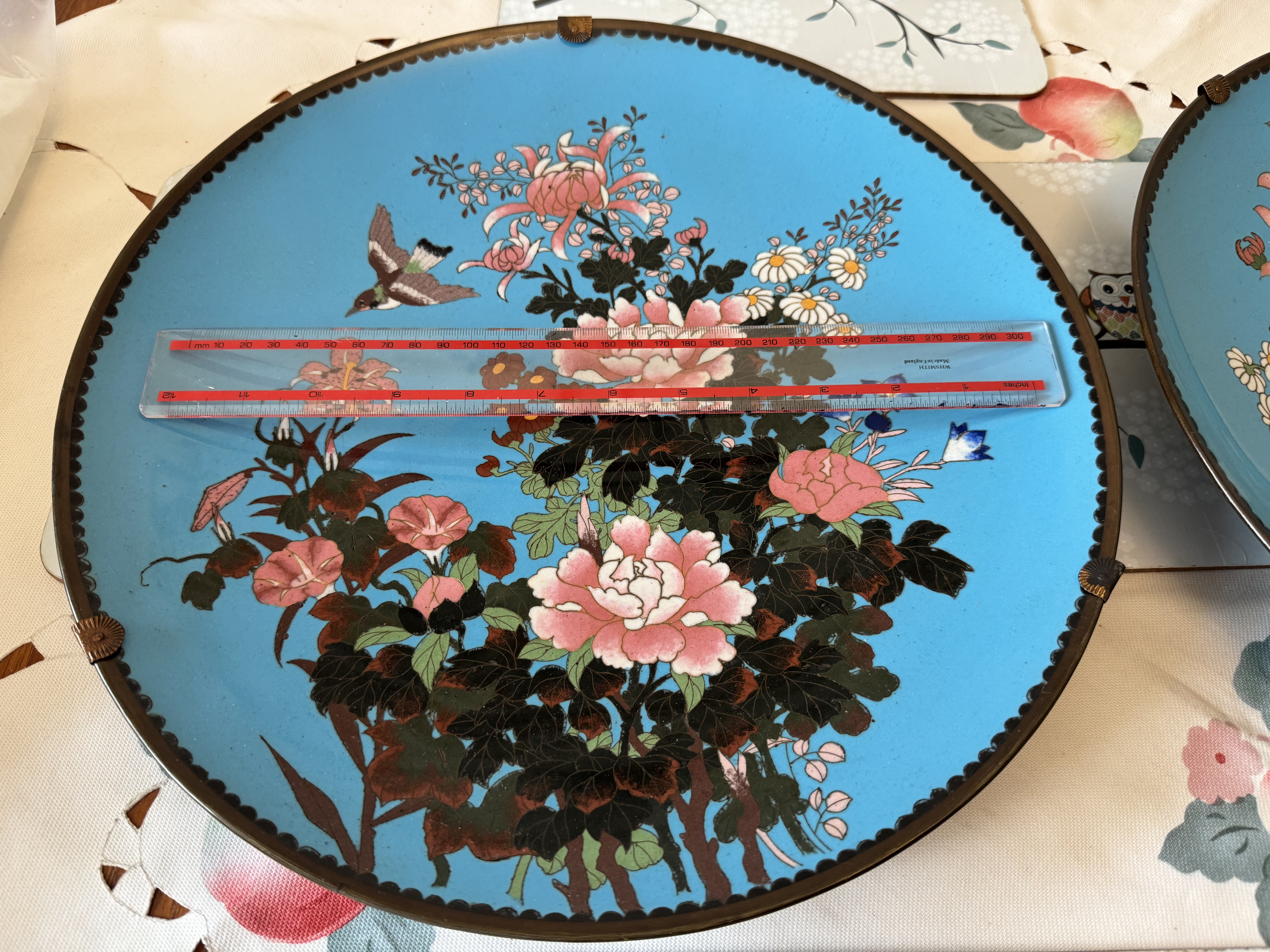 Chinese Cloisonné Plate thumbnail 2