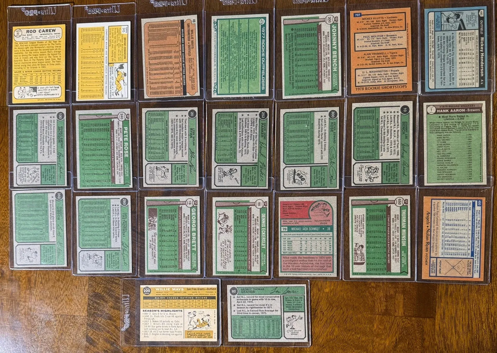 1970s Topps Baseball Card Collection (Hall of Famers & Stars) thumbnail 2