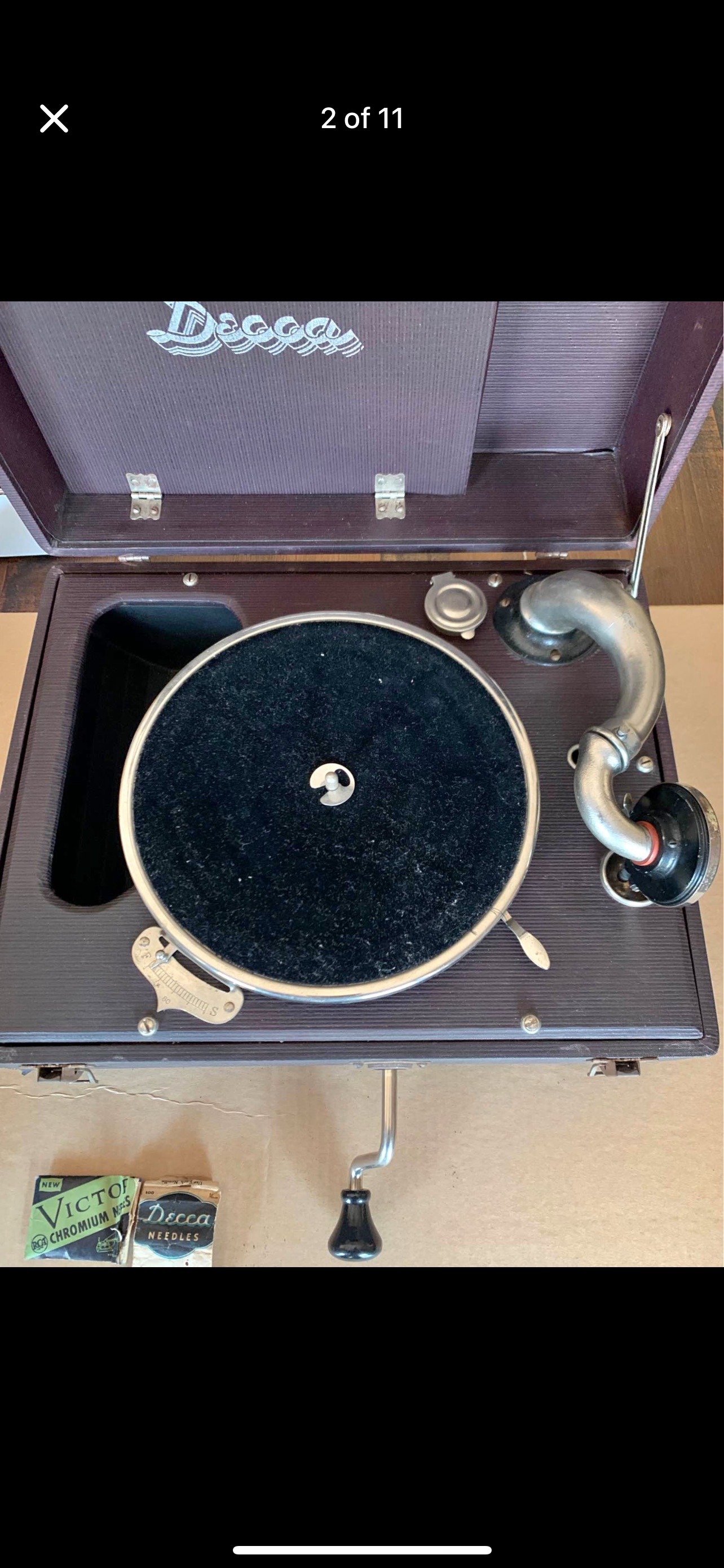 Decca Portable Wind-Up Gramophone