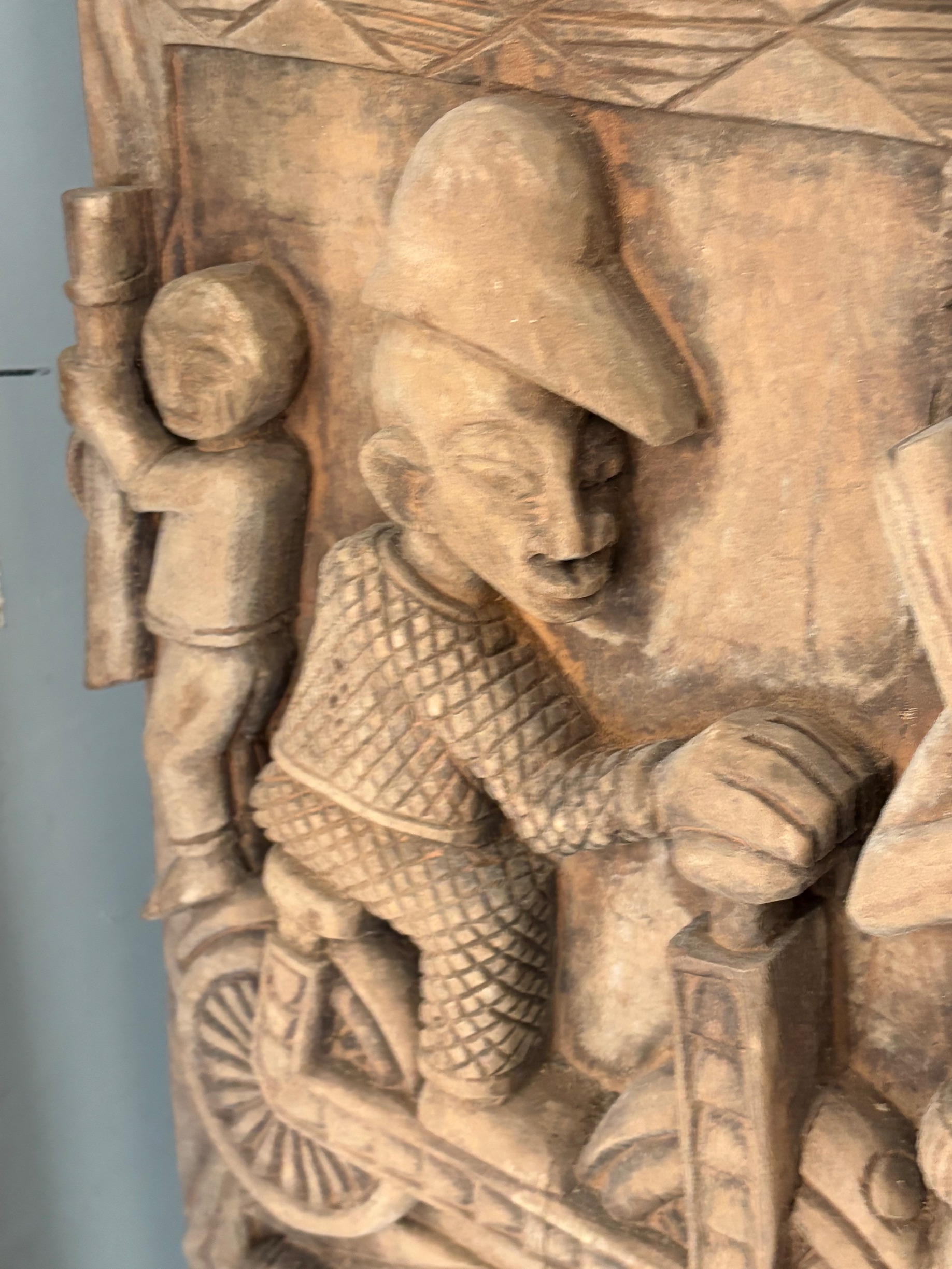 Yoruba-Style Carved Wooden Narrative Door Panel thumbnail 9