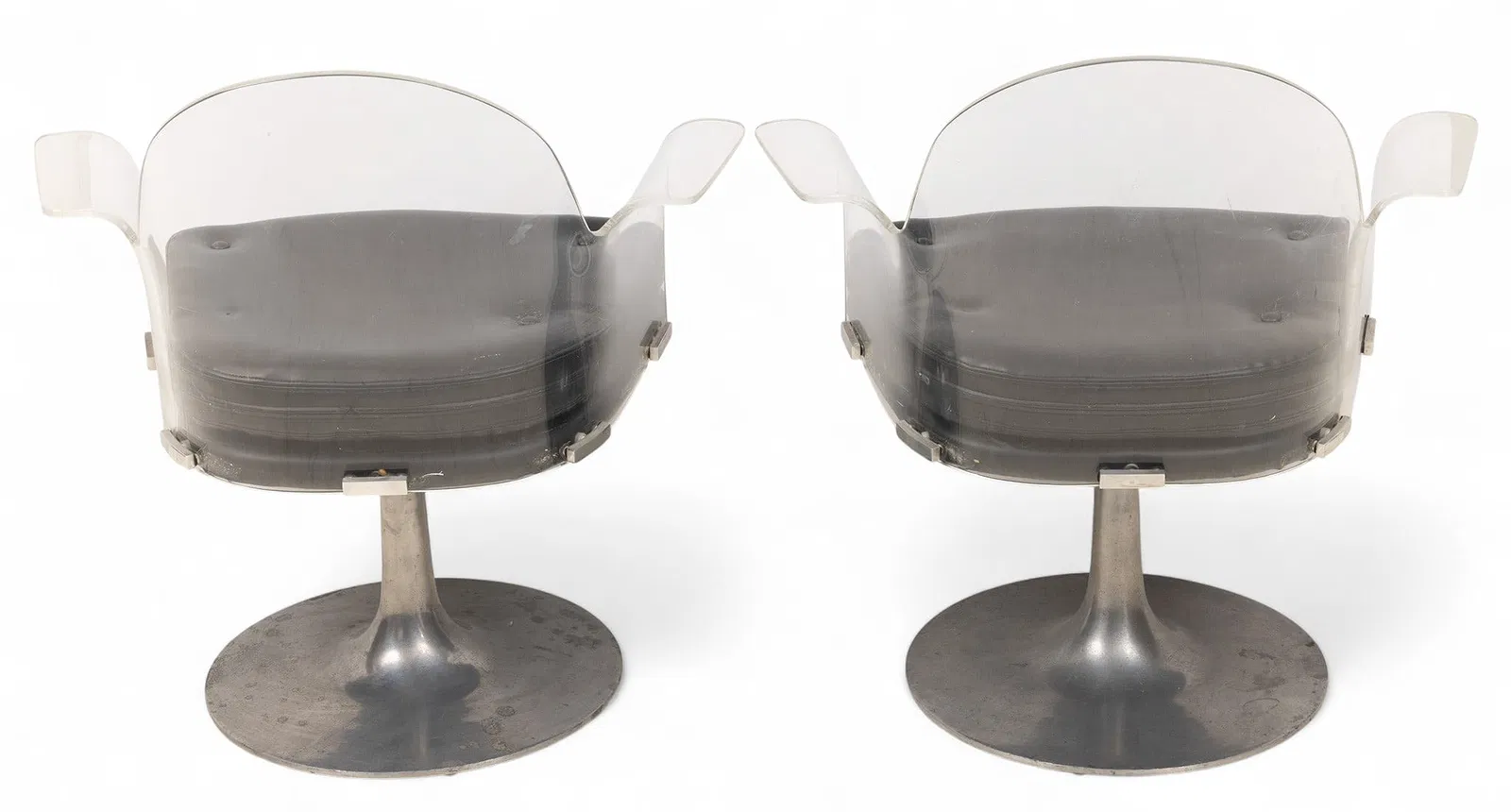 Mid-Century Modern Lucite and Aluminum Chairs thumbnail 2