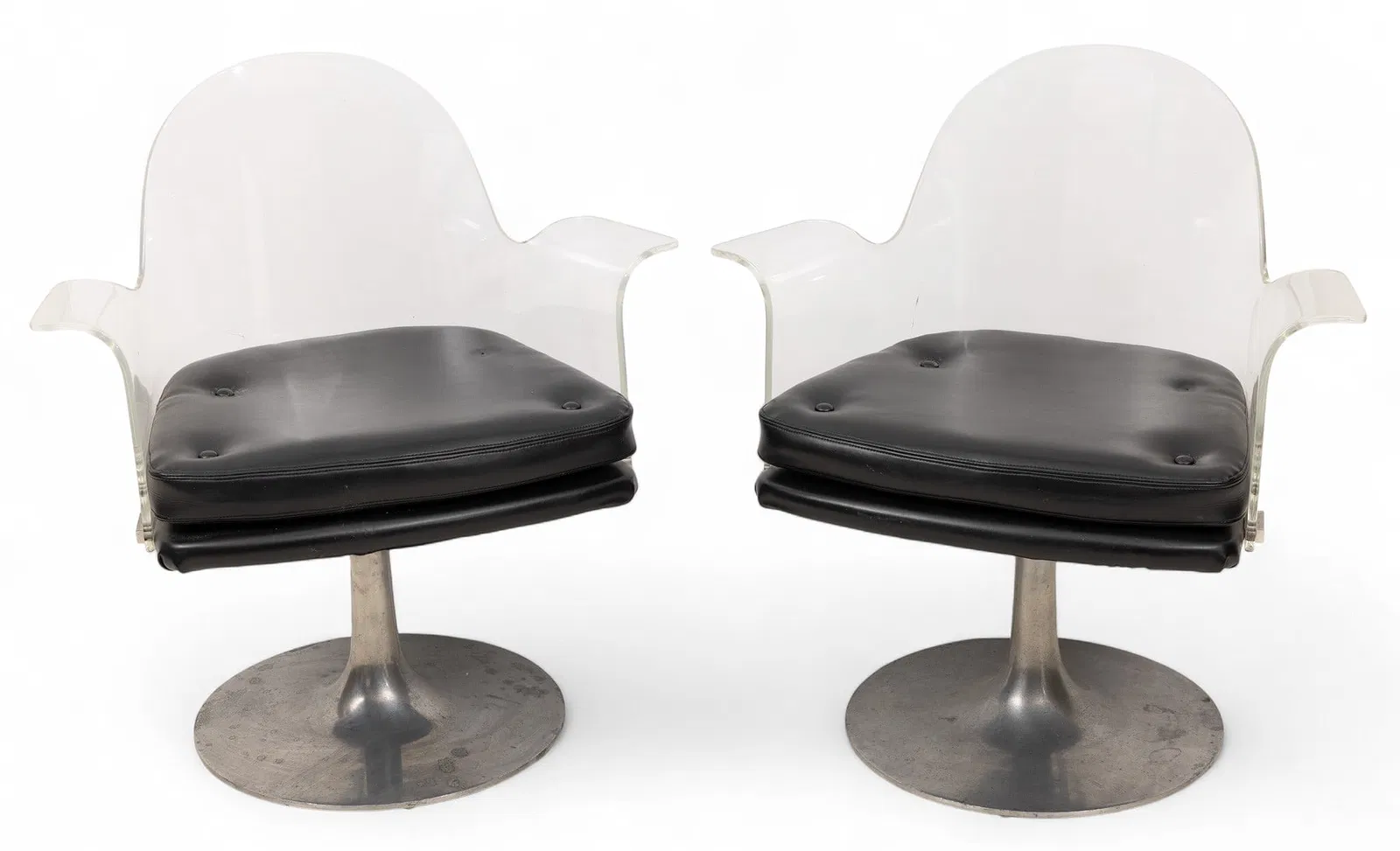 Mid-Century Modern Lucite and Aluminum Chairs thumbnail 4