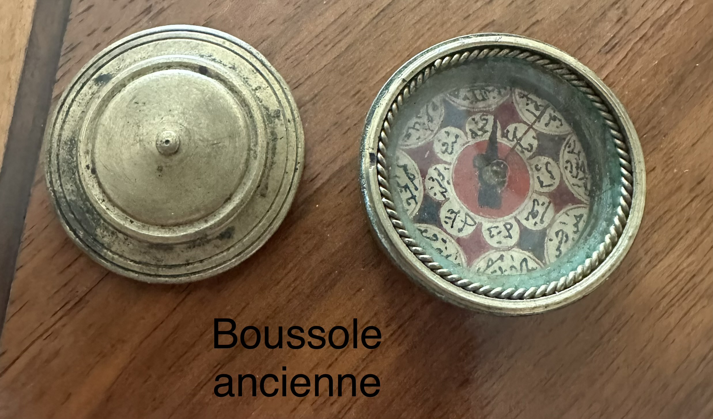 Islamic Brass Pocket Compass