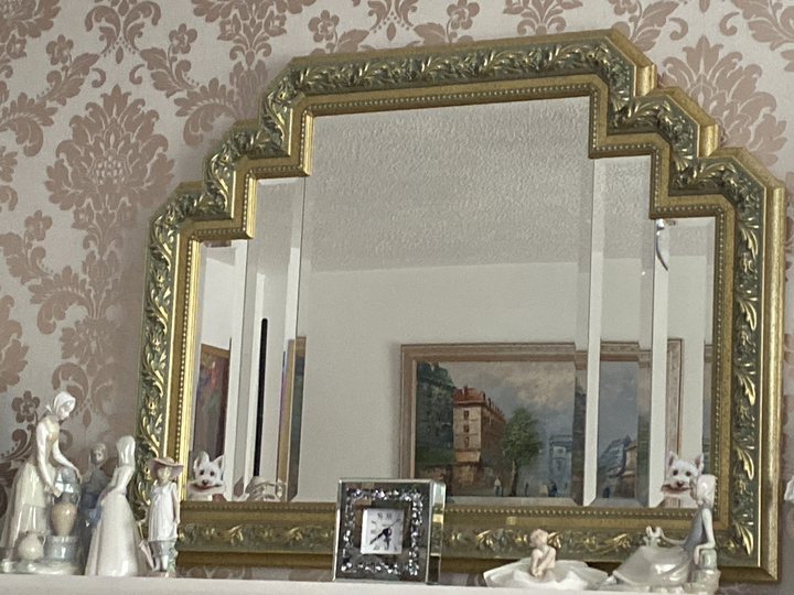 Art Deco Style Giltwood Overmantel Mirror