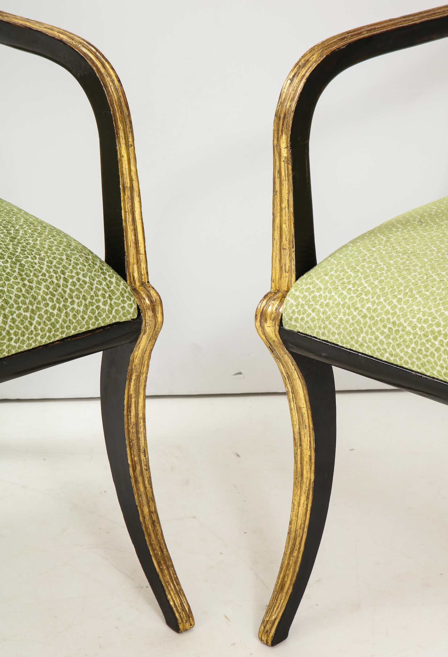 Pair of John Gee Regency Parcel Gilt Armchairs thumbnail 6