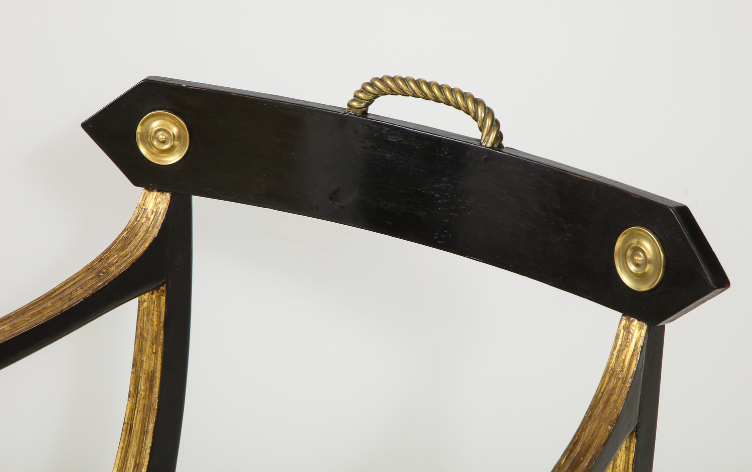 Pair of John Gee Regency Parcel Gilt Armchairs thumbnail 8