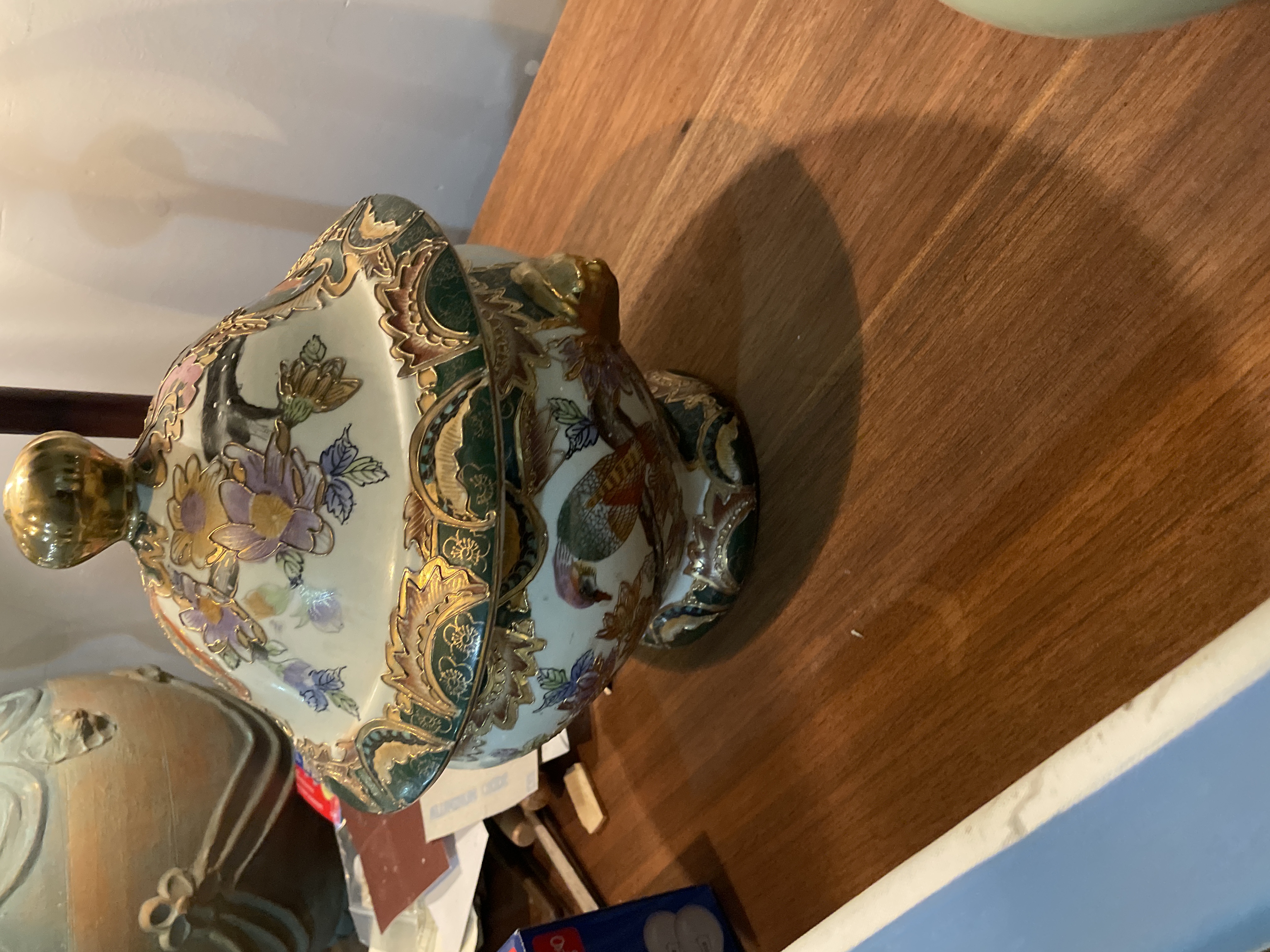 Japanese Satsuma Style Porcelain Lidded Jar