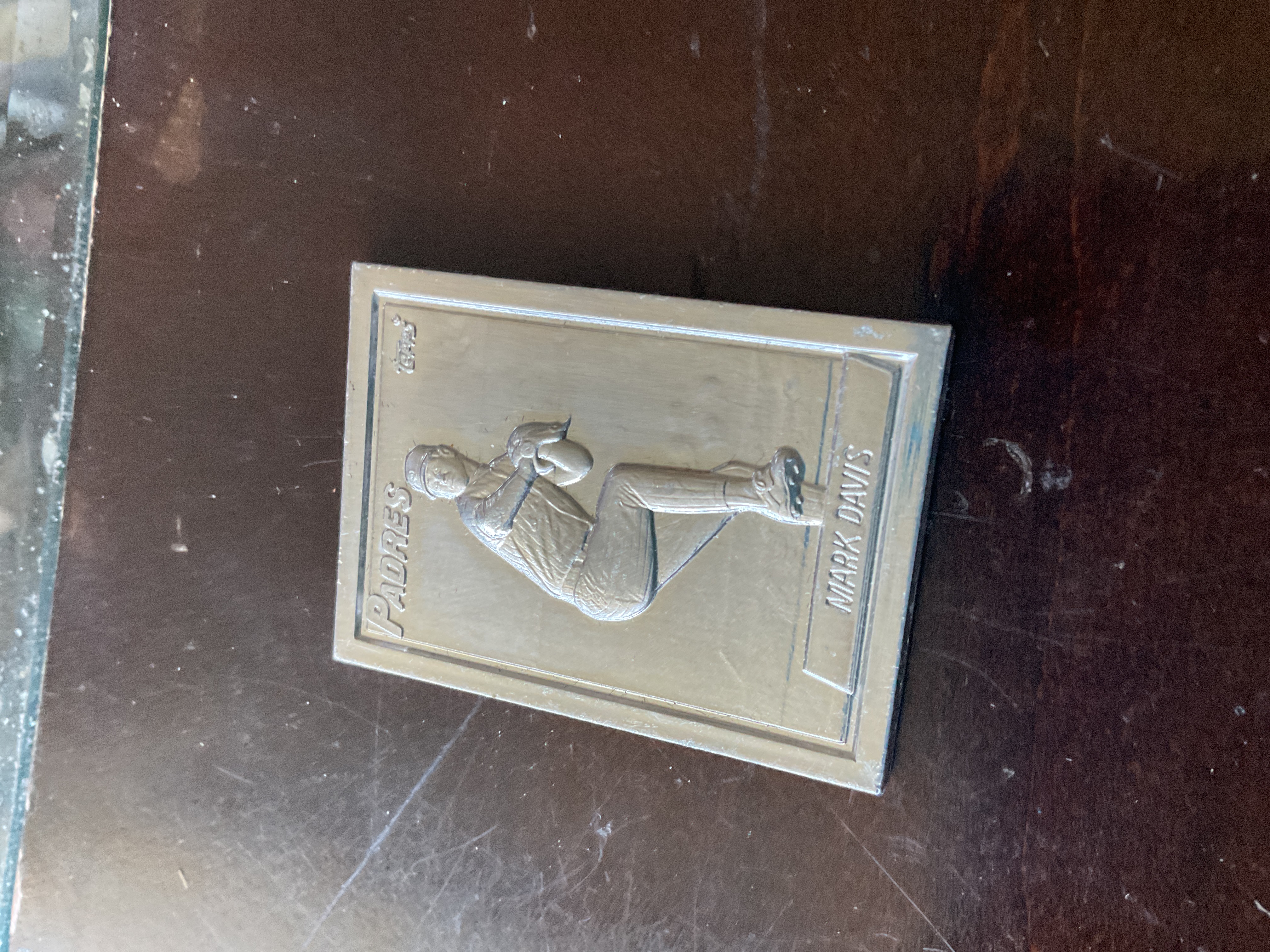 Mark Davis Padres Limited Edition Metal Relief Baseball Card