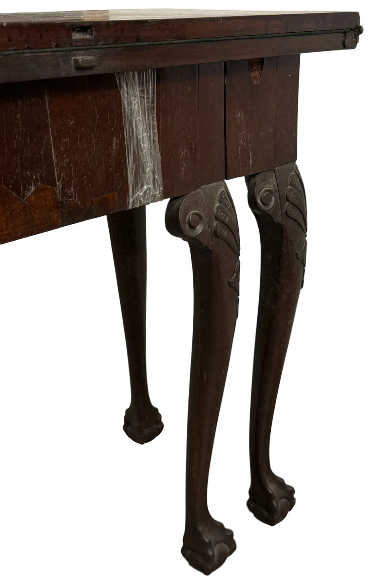 American Chippendale Style Mahogany Folding Card Table thumbnail 4