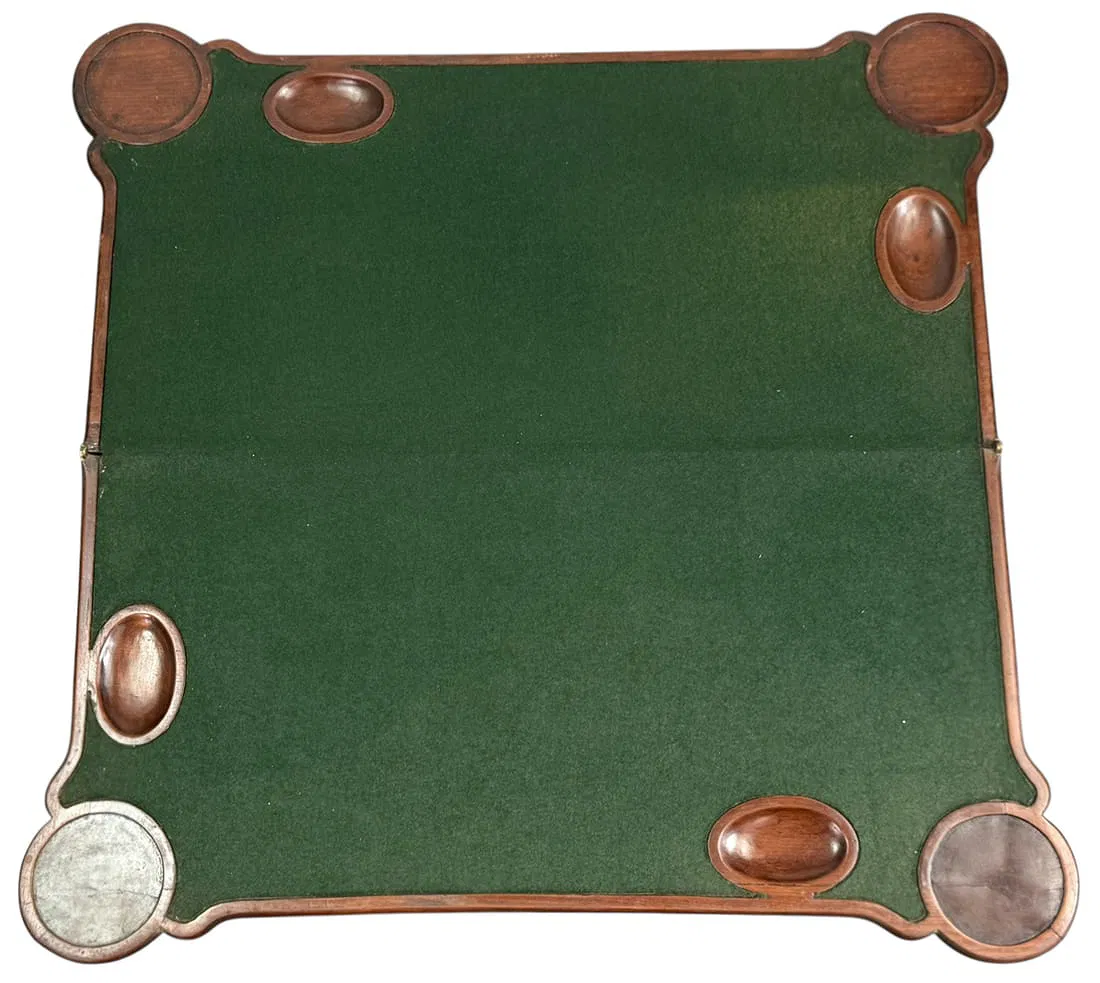 American Chippendale Style Mahogany Folding Card Table thumbnail 9