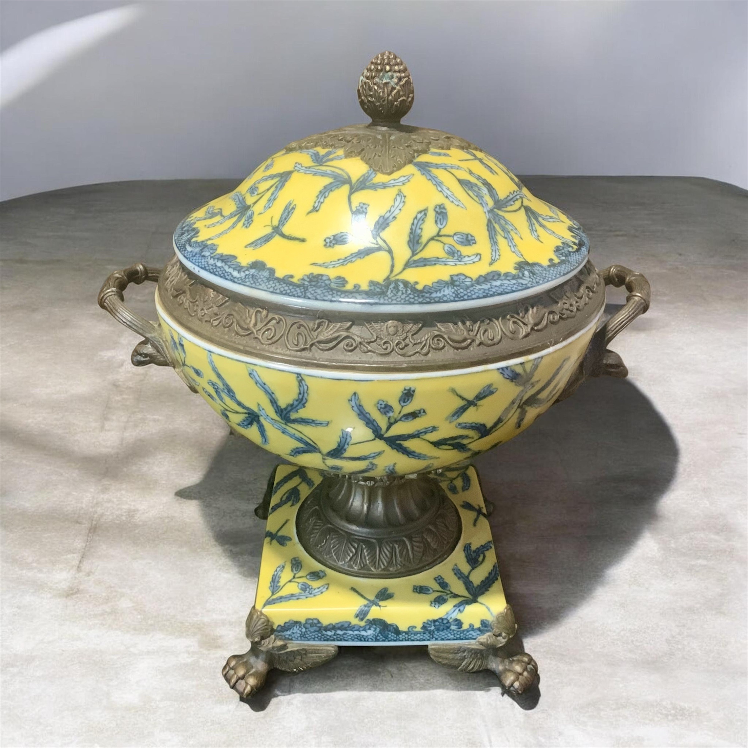 European Style Porcelain and Bronze Tureen